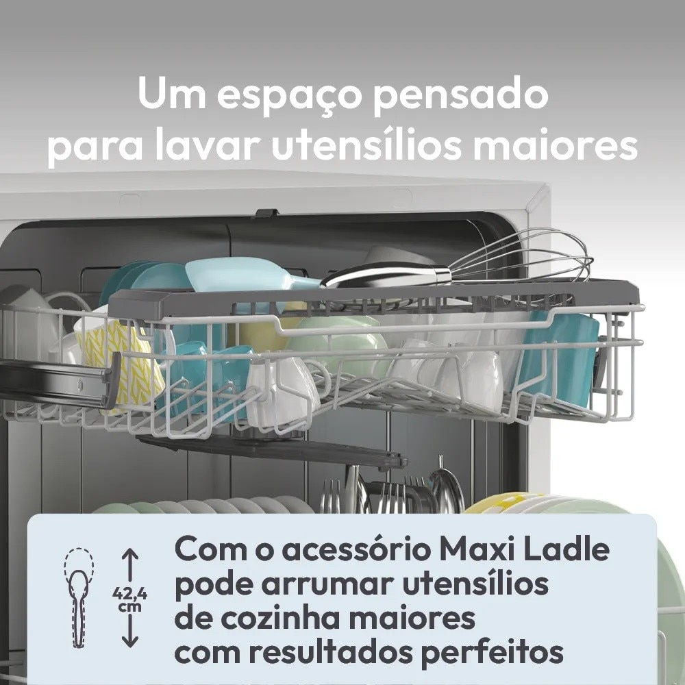 Máquina de Lavar Loiça Candy RapidÓ CP 8F9FFW Table Top, de 8 Conjuntos - Branco Branco-7