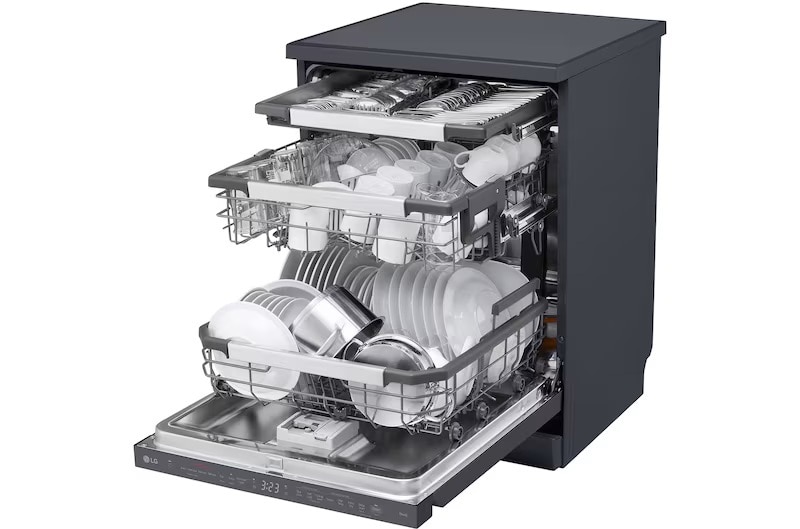 Máquina de Lavar Loiça LG DF587HMS QuadWash?, TrueSteam?, Easy Rack?Plus, para 14 Conjuntos e de 60 cm - Preto Mate Preto mate-8