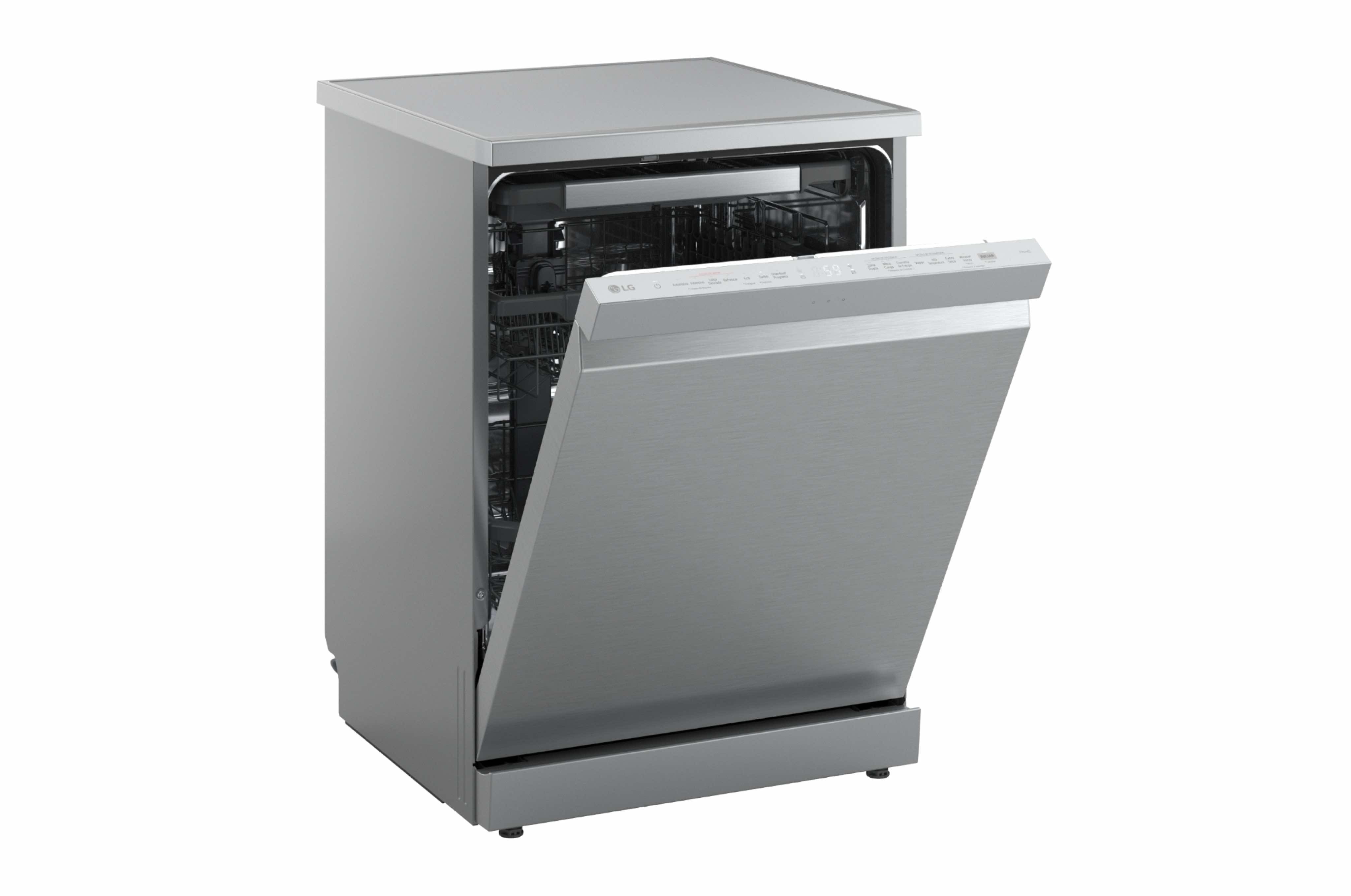 Máquina de Lavar Loiça LG DF375HVS de 14 conjuntos, 60 cm e com QuadWash Steam, Lavagem a Vapor e 3ª Bandeja - Prime Silver Silver-5
