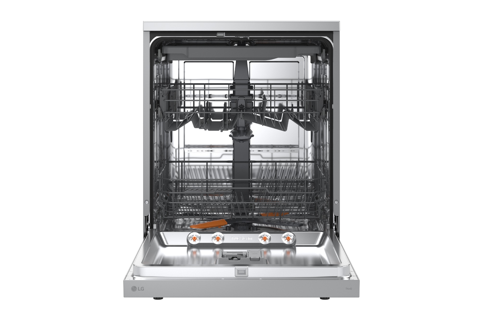 Máquina de Lavar Loiça LG DF273FVS de 14 conjuntos, 60 cm e com QuadWash, TrueSteam e EasyRack Plus e Terceira Bandeja - Silver Silver-2