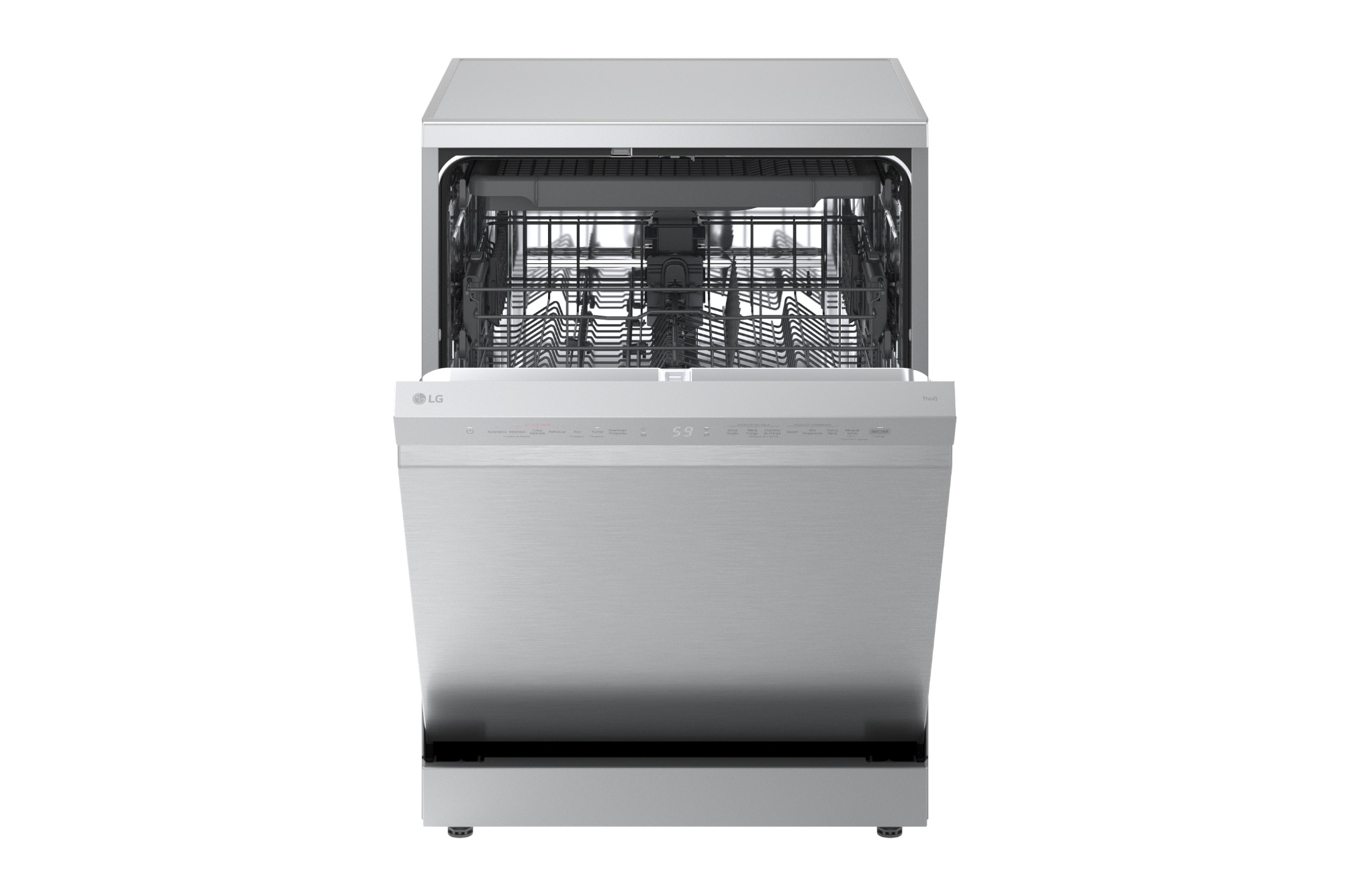 Máquina de Lavar Loiça LG DF273FVS de 14 conjuntos, 60 cm e com QuadWash, TrueSteam e EasyRack Plus e Terceira Bandeja - Silver Silver-4