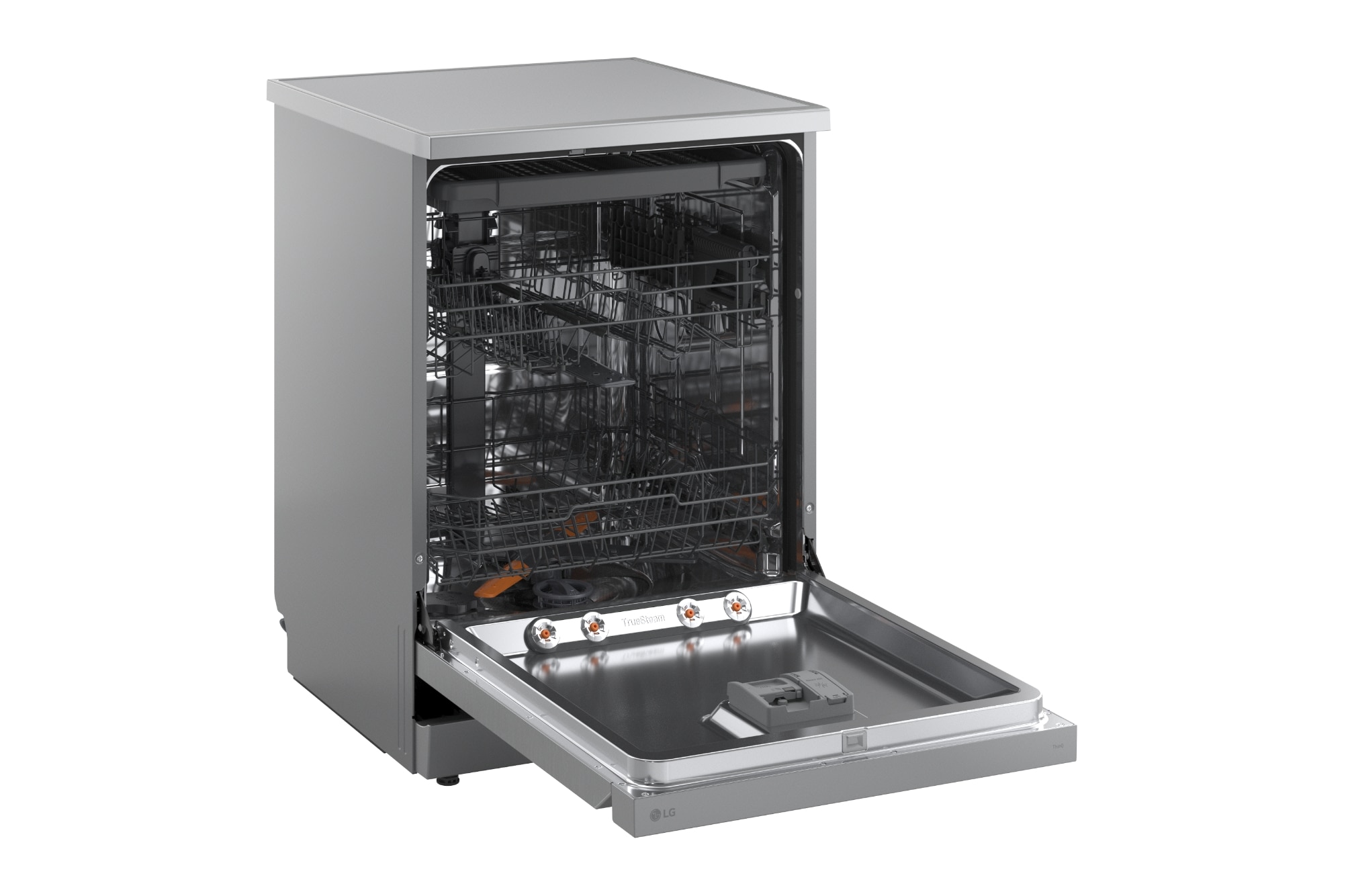 Máquina de Lavar Loiça LG DF273FVS de 14 conjuntos, 60 cm e com QuadWash, TrueSteam e EasyRack Plus e Terceira Bandeja - Silver Silver-7
