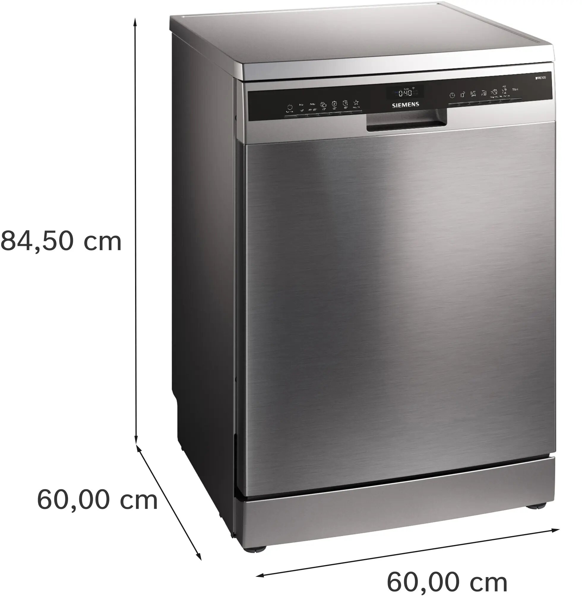 Máquina de Lavar Loiça Siemens Q300 SN23HI05ME de 14 Conjuntos e 60 cm - Aço Antidedadas Aço Antimarcas-2