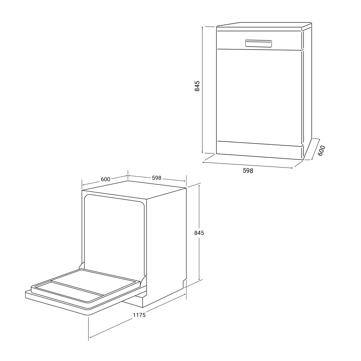 Máquina de Lavar Loiça Fagor 4LVF-639ADX de 3ª Bandeja, 14 Conjuntos e 60 cm - Inox Inox-2
