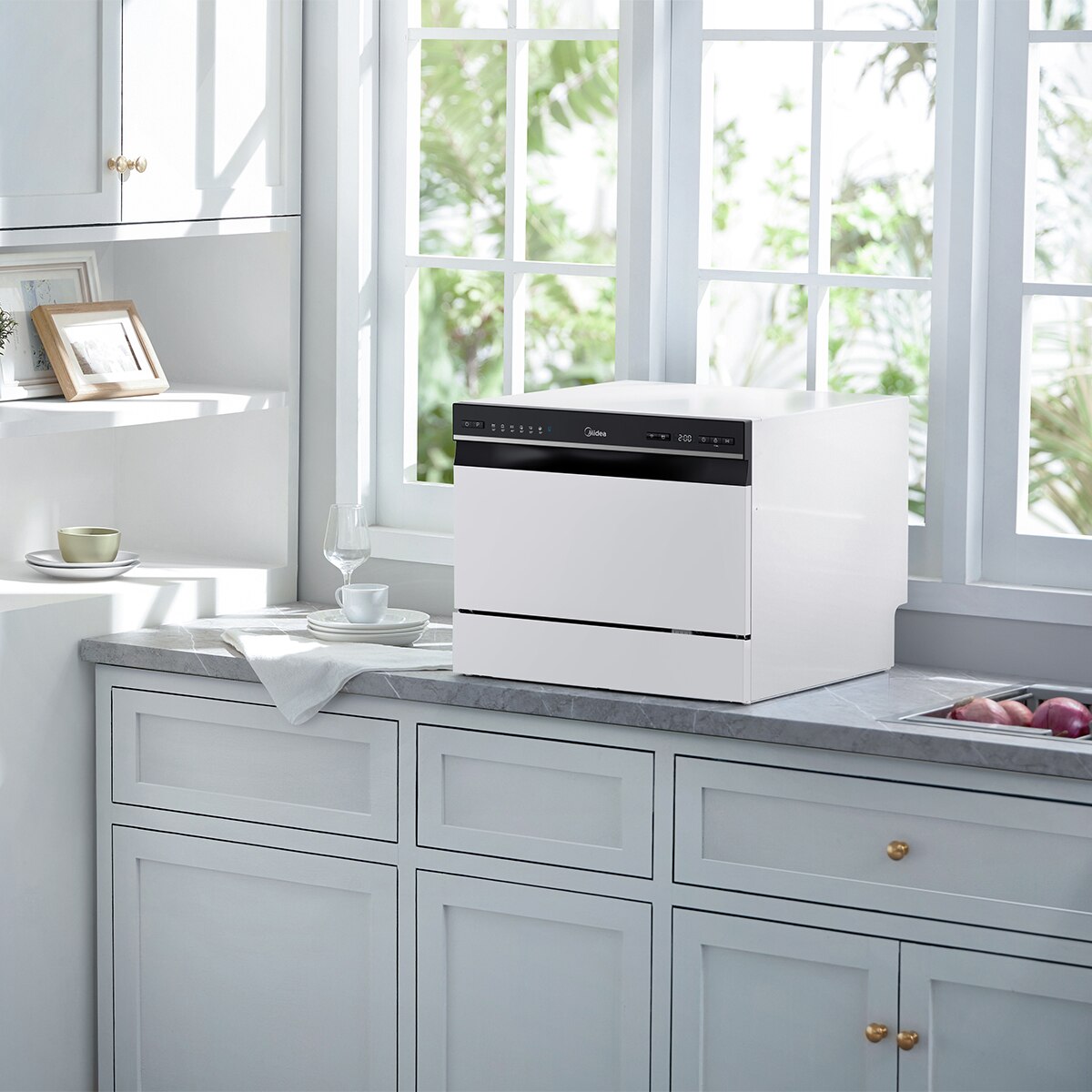 Máquina de Lavar Loiça Midea MTD55S400W - GR Compacta, de 6 Conjuntos e 60 cm - Branco Branco-9