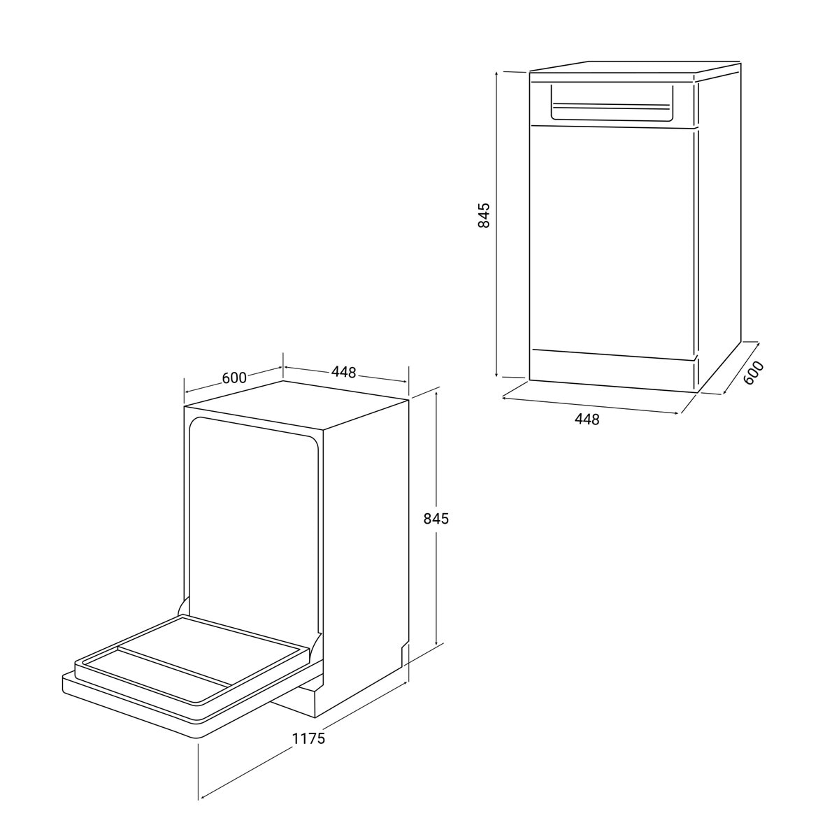 Máquina de Lavar Loiça Fagor 4LVF-436ADX 3ª Bandeja, de 10 Conjuntos e 45 cm - Inox Inox-2