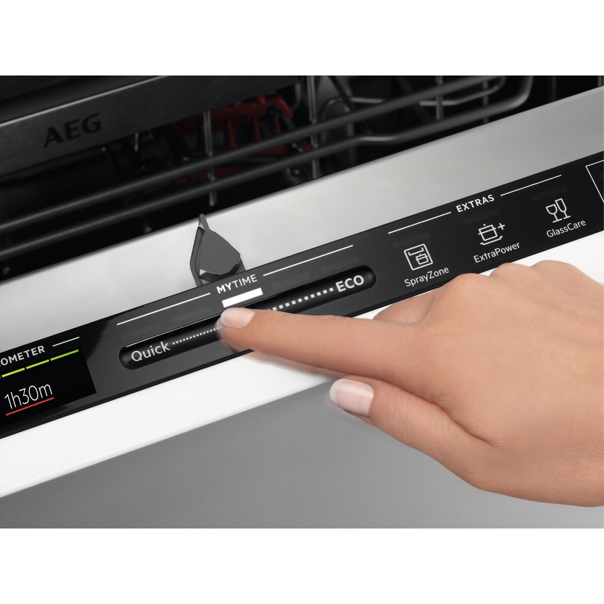 Máquina de Lavar Loiça Encastrável AEG FSE63307P AutoSensor, TimeBeam e AirDry para 12 Talheres e de 60 cm - Painel Preto 3