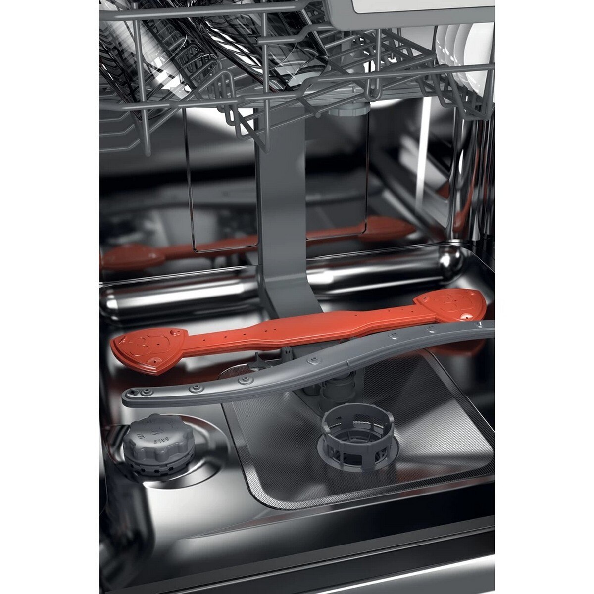 Máquina de Lavar Loiça Encastrável HotPoint HIC 3C26 CW de 14 Talheres e de 59,8 cm - Painel Prateado Prateado-10