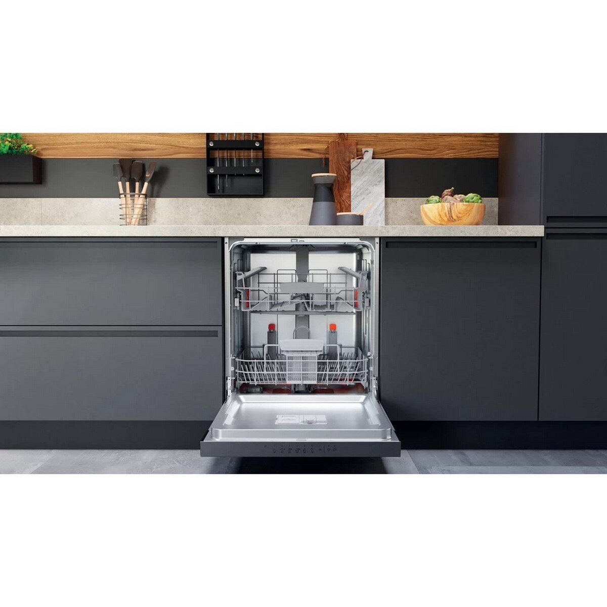 Máquina de Lavar Loiça Encastrável HotPoint HBC 3C41 W para 14 Talheres e de 59,8 cm - Inox Inox-2