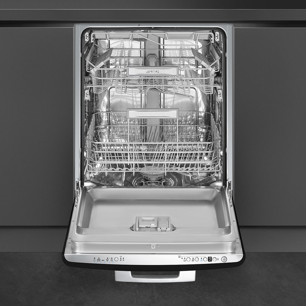 Máquina de Lavar Loiça Sob Bancada Smeg Anni 50 STFABBL3 Sistema de Lavagem Planetário, de 13 Talheres e de 60 cm - Preto Polido Preto-2