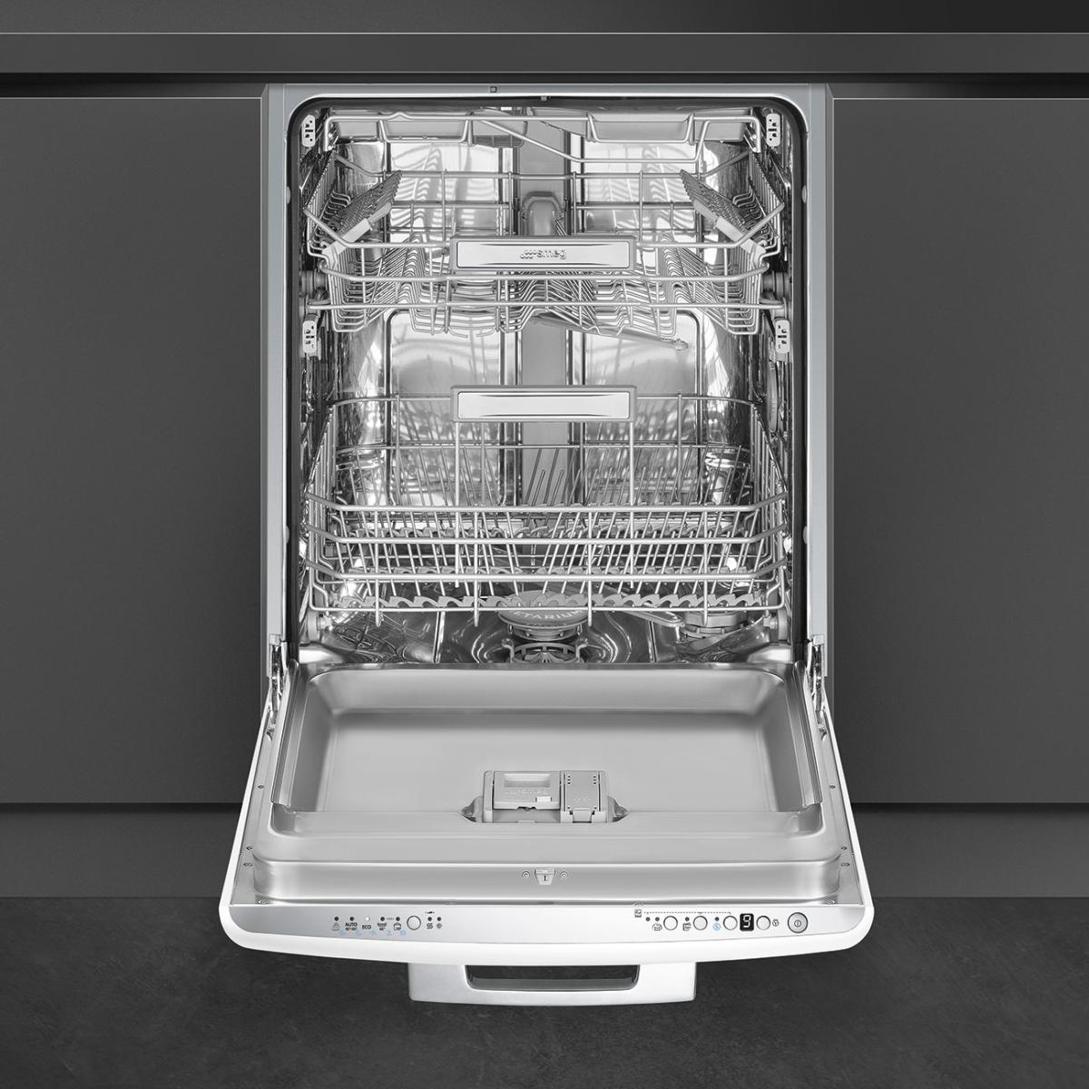 Máquina de Lavar Loiça Sob Bancada Smeg Anni 50 STFABWH3 Sistema de Lavagem Planetário, de 13 Talheres e de 60 cm - Branco Polido Branco-3
