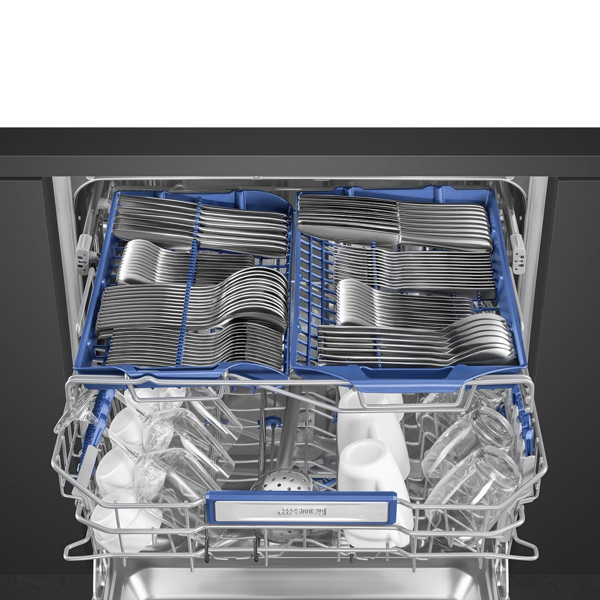 Máquina de Lavar Loiça Encastrável Smeg Universal STL333CL Sistema de Lavagem Planetário, de 13 Talheres e de 60 cm - Cinza Cinzento-9