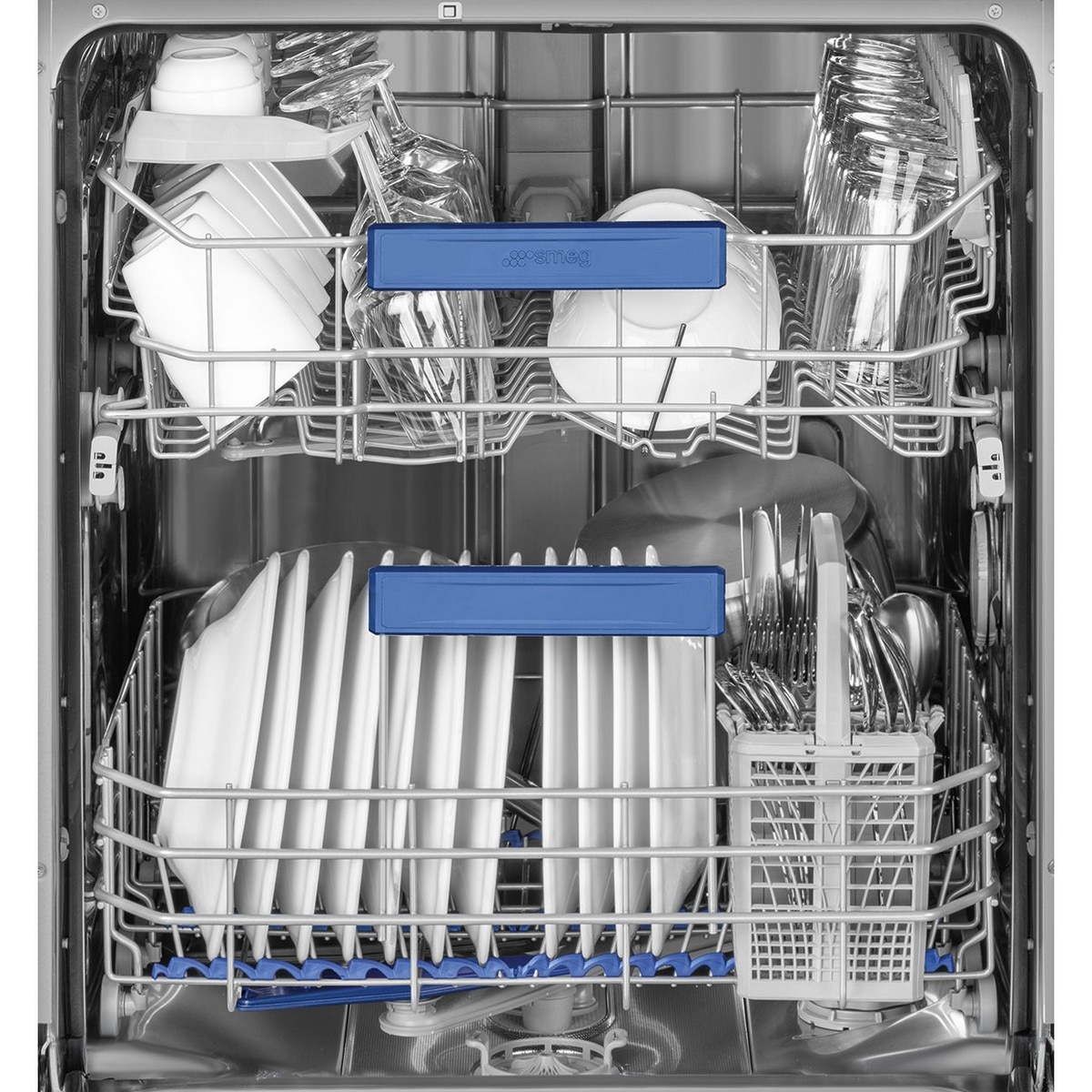 Máquina de Lavar Loiça Encastrável Smeg Universal STL232CL Sistema de Lavagem Orbital de 13 Talheres e de 60 cm - Painel Preto Preto-9