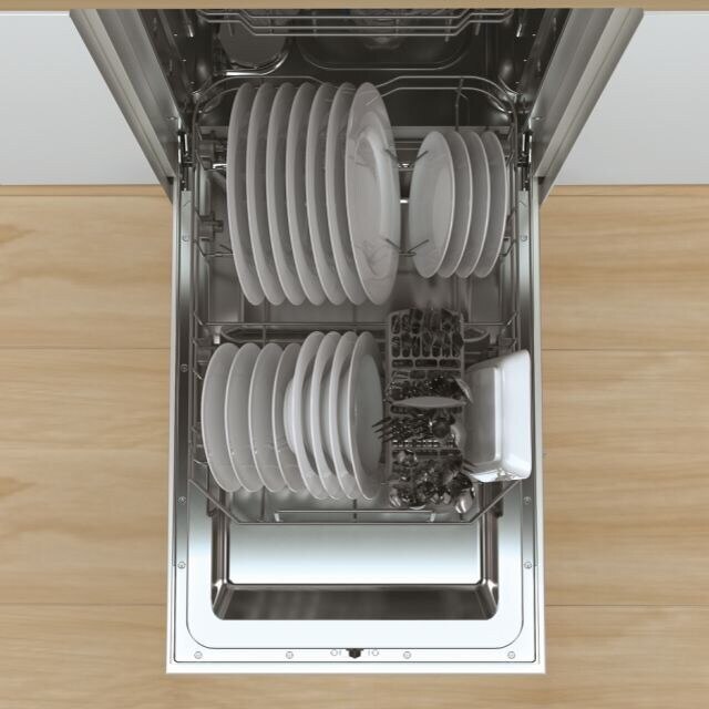 Máquina de Lavar Loiça Encastrável Candy Brava CDIH 2L1047 para 10 Talheres e de 45 cm - Painel Branco Preto-5