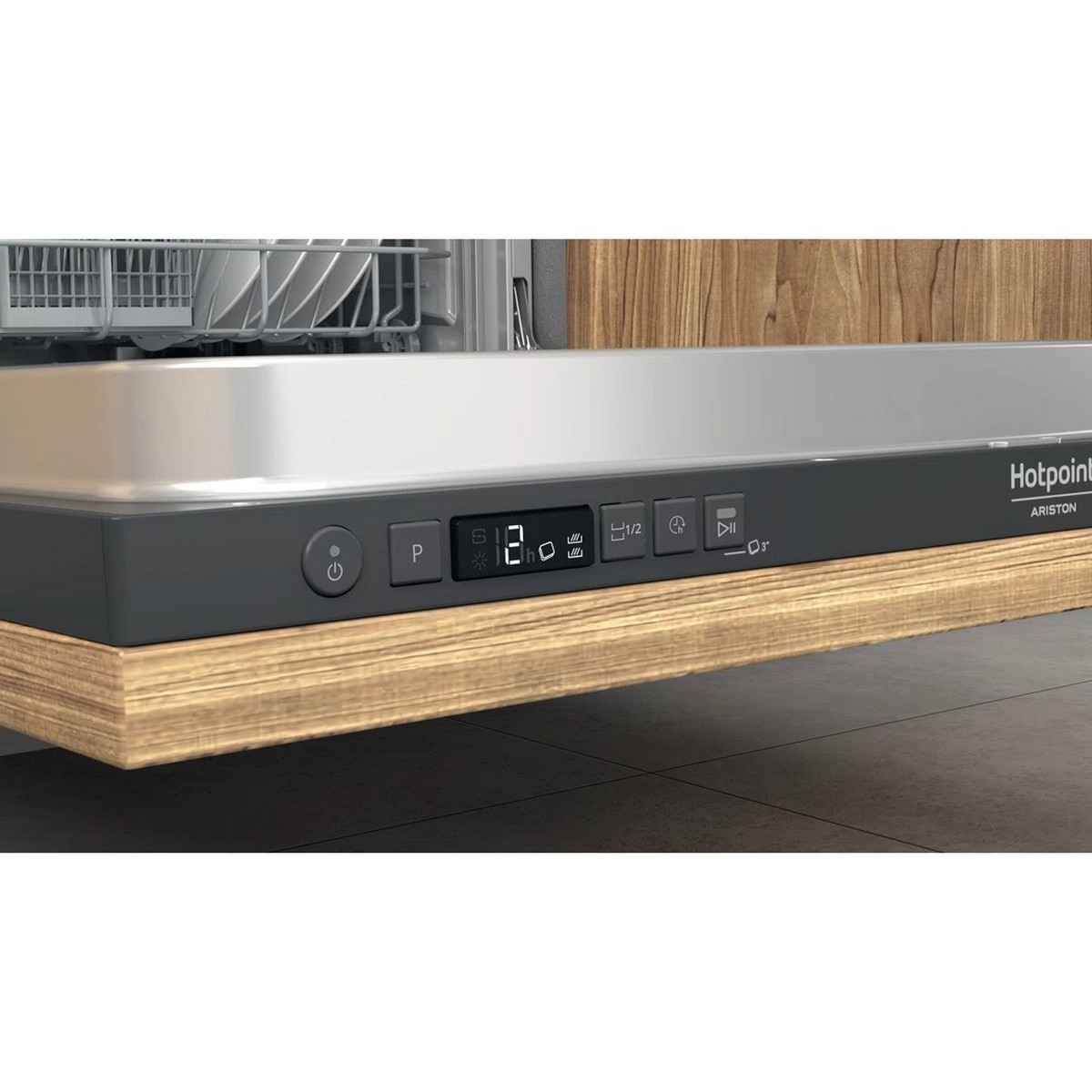 Máquina de Lavar Loiça Encastrável Hotpoint H2I HD526 A de 14 Conjuntos e 60 cm - Painel Preto Preto-4