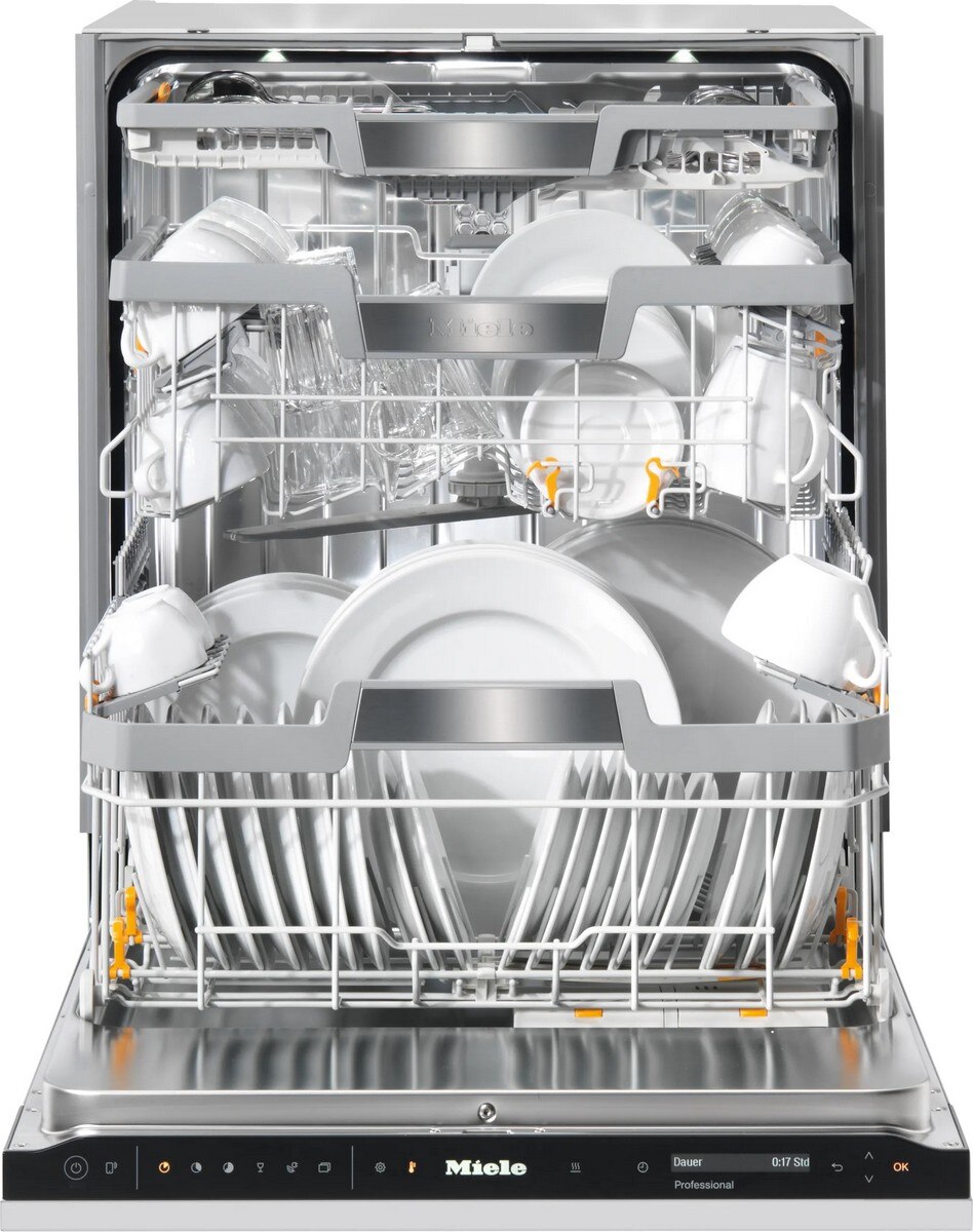 Máquina de Lavar Loiça Encastrável Miele PFD104 SCVI XXL de 14 Conjuntos com Gaveta para Talheres 3D MultiFlex e de 60 cm - Painel Preto 2