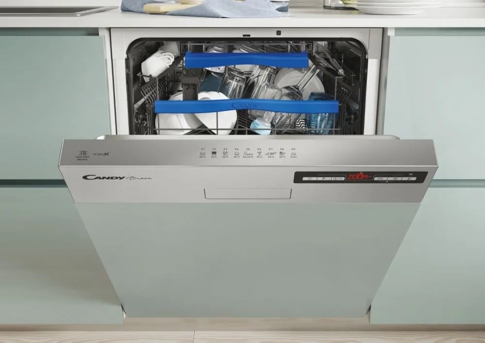 Máquina de Lavar Loiça Encastrável Candy Brava CDSN 4D622PX/E de 16 Conjuntos e de 60 cm - Painel Inox Inox-3