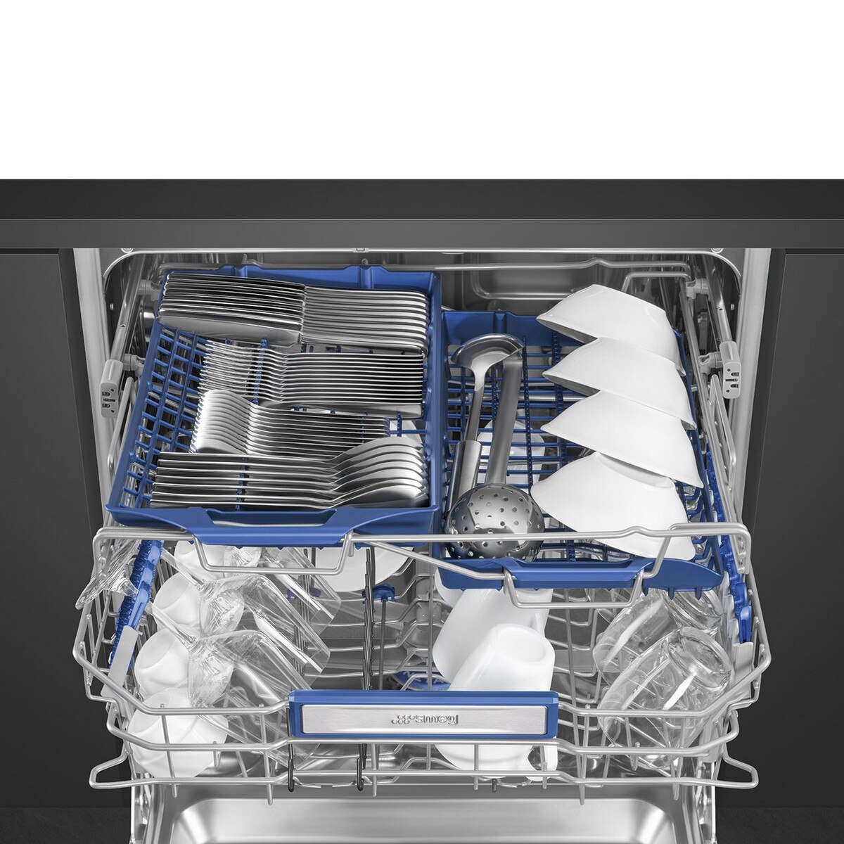 Máquina de Lavar Loiça Smeg Universal STL323BQLH para 14 Conjuntos e de 60 cm Inox-7