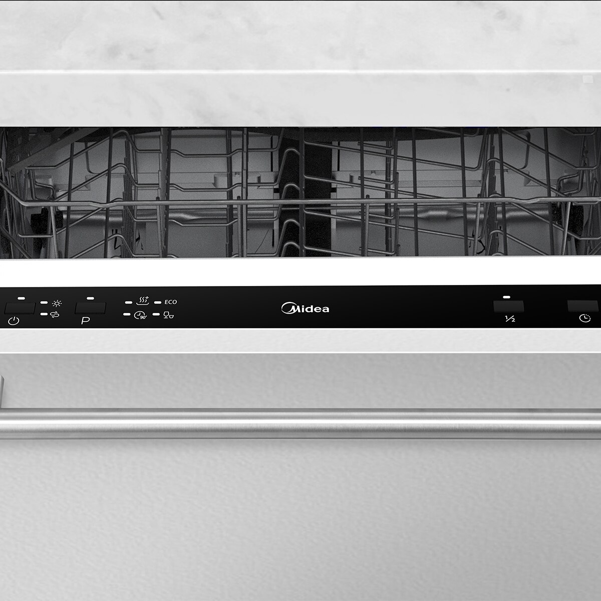 Máquina de Lavar Loiça Encastrável Midea MID60S110.2 de 12 Conjuntos e 60 cm, 4 Programas 4