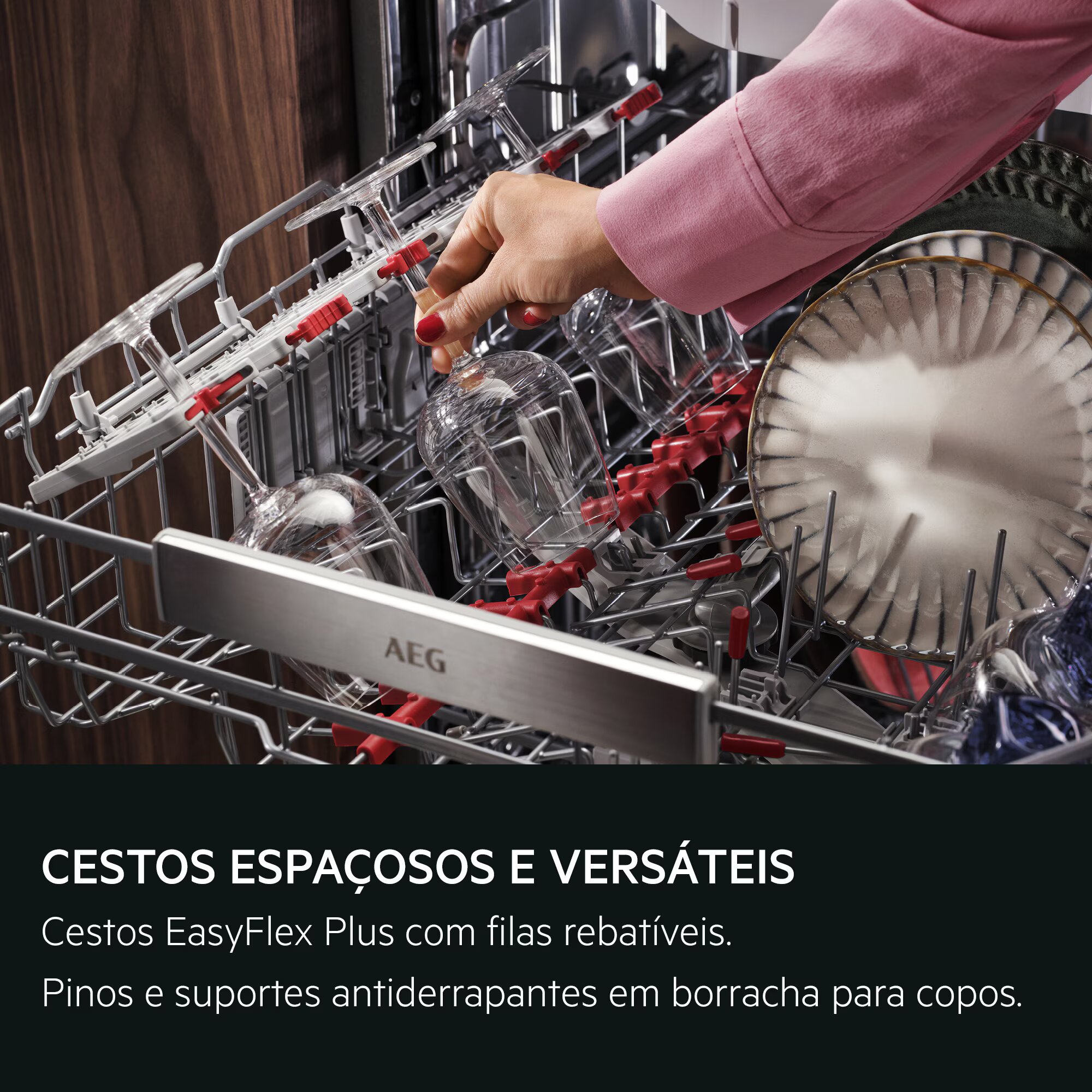 Máquina de Lavar Loiça Encastrável AEG Série 8000 GI8200X5TN, de 14 Conjuntos, 3ª Bandeja, Cesto Regulável em Altura, Luz Interior, Extra Silenciosa e de 60 cm 5