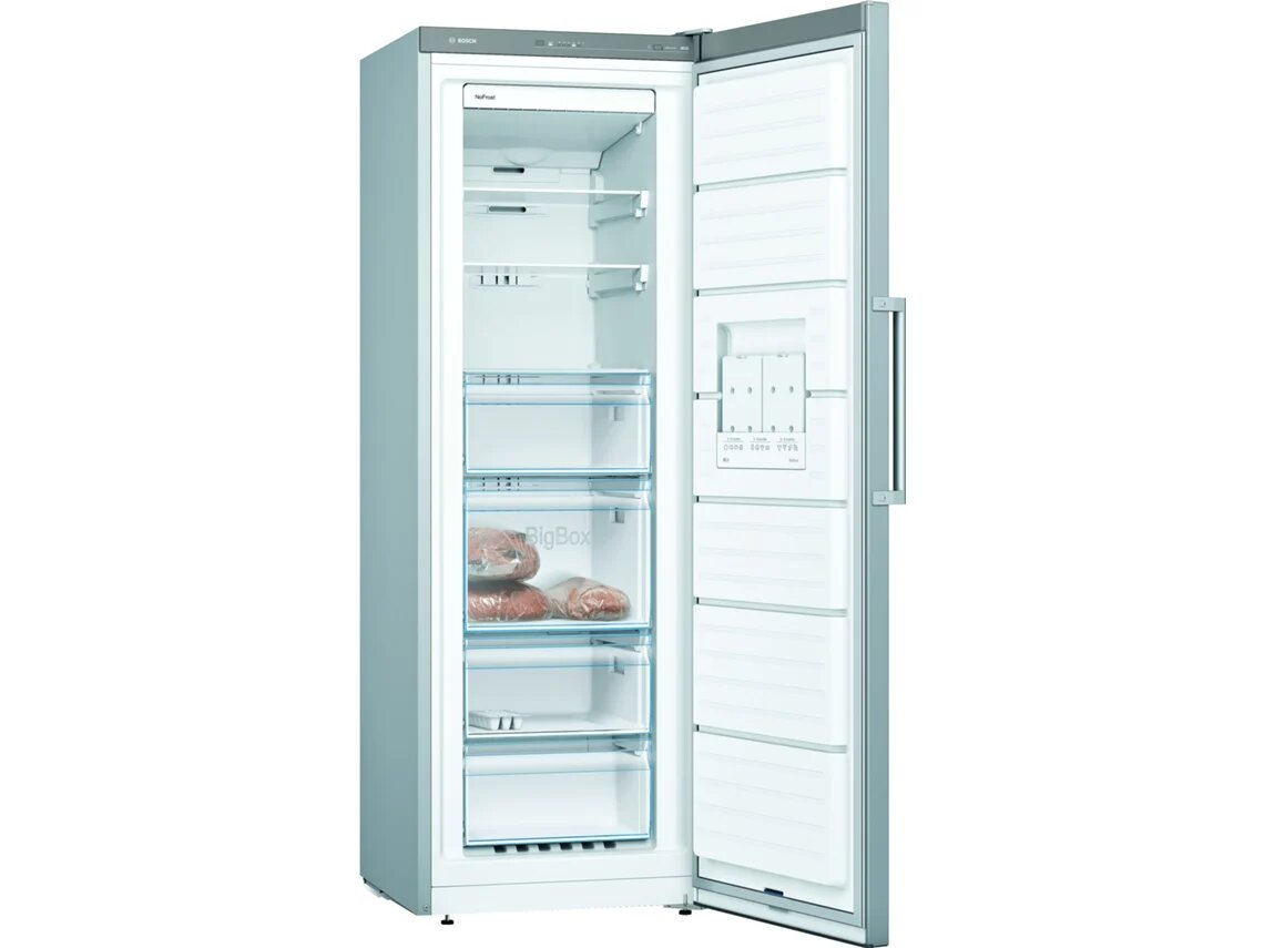 Arca Congeladora Vertical Bosch Série 4 GSN33VLEP No Frost de 176 cm - Look Inox Inox-2