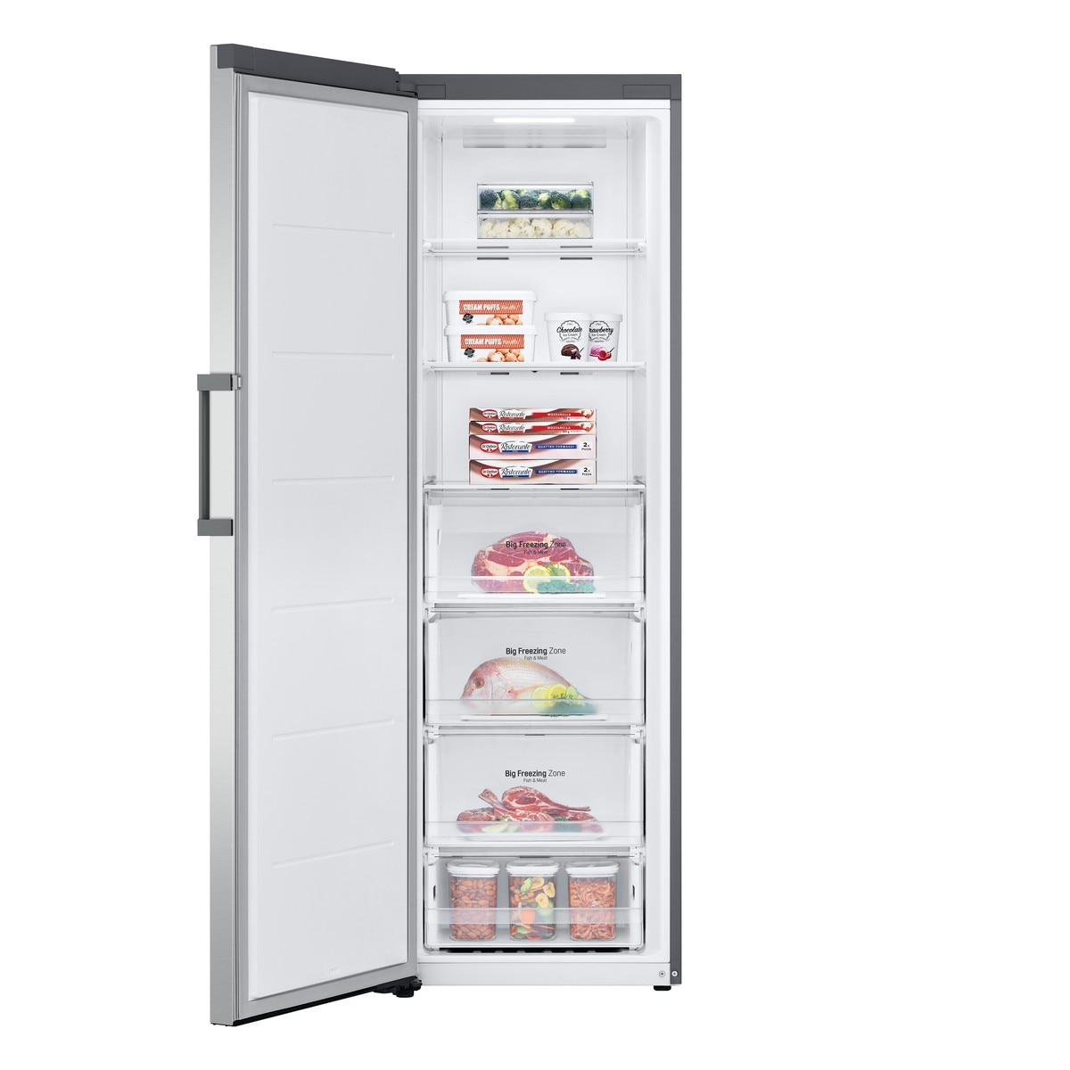 Arca Congeladora Vertical LG Multi-Air Flow™ GFE41PZGSZ No Frost  de 186 cm - Shiny Steel 3