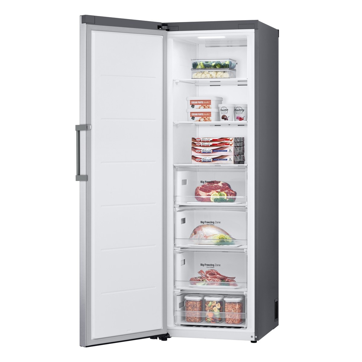 Arca Congeladora Vertical LG Multi-Air Flow™ GFE41PZGSZ No Frost  de 186 cm - Shiny Steel 5