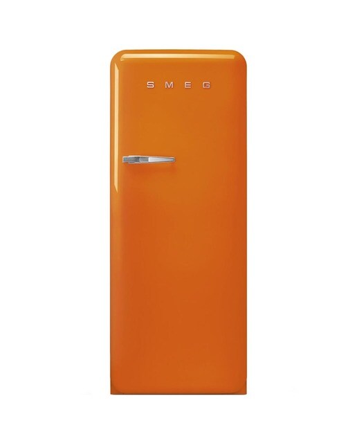 Imagem 0 de Frigorífico de 1 Porta Smeg Anni 50 FAB28ROR5 Ventilado e Estático com Dobradiças à Direita e de 153 cm - Laranja Polido