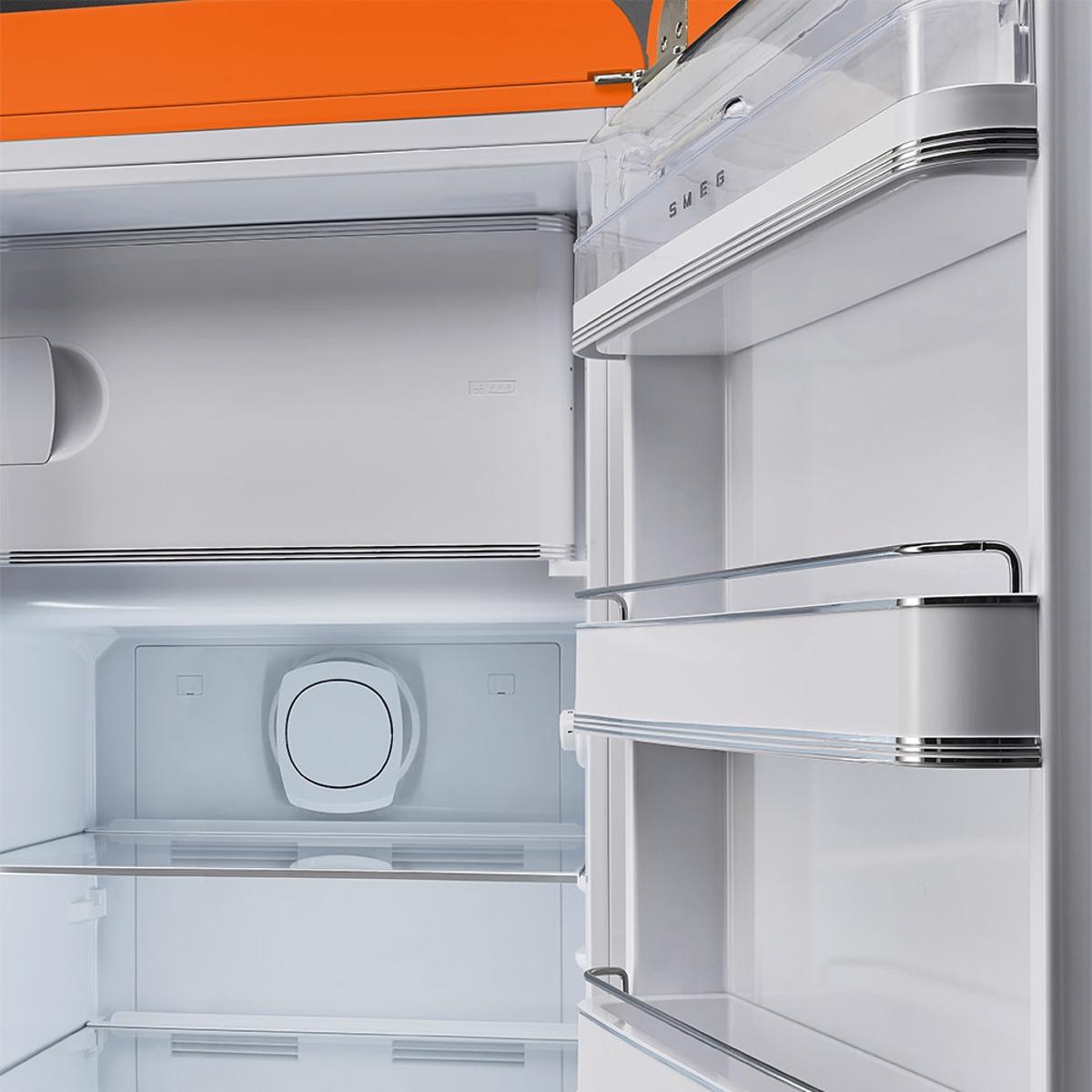 Frigorífico de 1 Porta Smeg Anni 50 FAB28ROR5 Ventilado e Estático com Dobradiças à Direita e de 153 cm - Laranja Polido Laranja-4