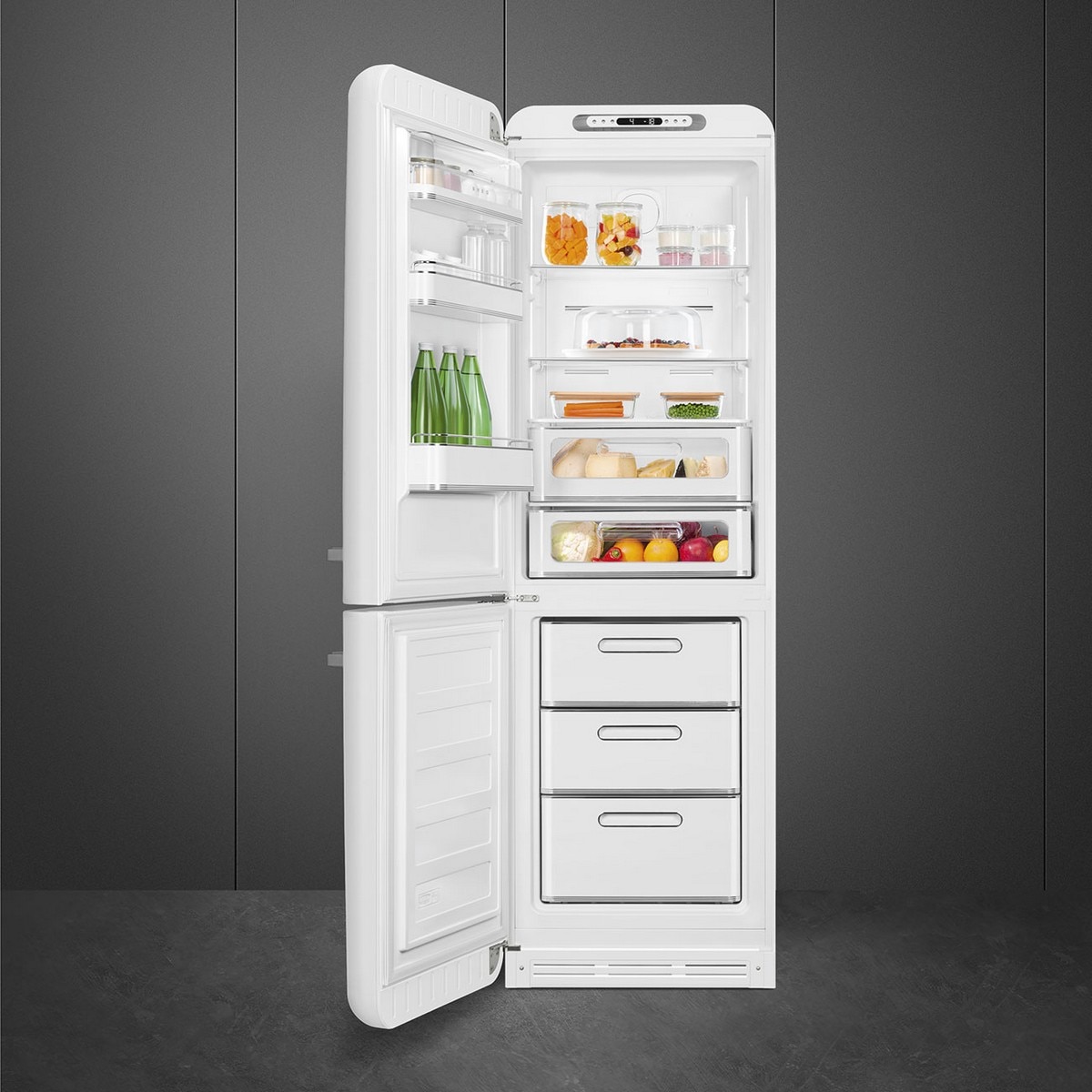 Frigorífico Combinado Smeg FAB32LWH6 No Frost, 331 Litros, com Abertura à Esquerda - Branco Branco-4