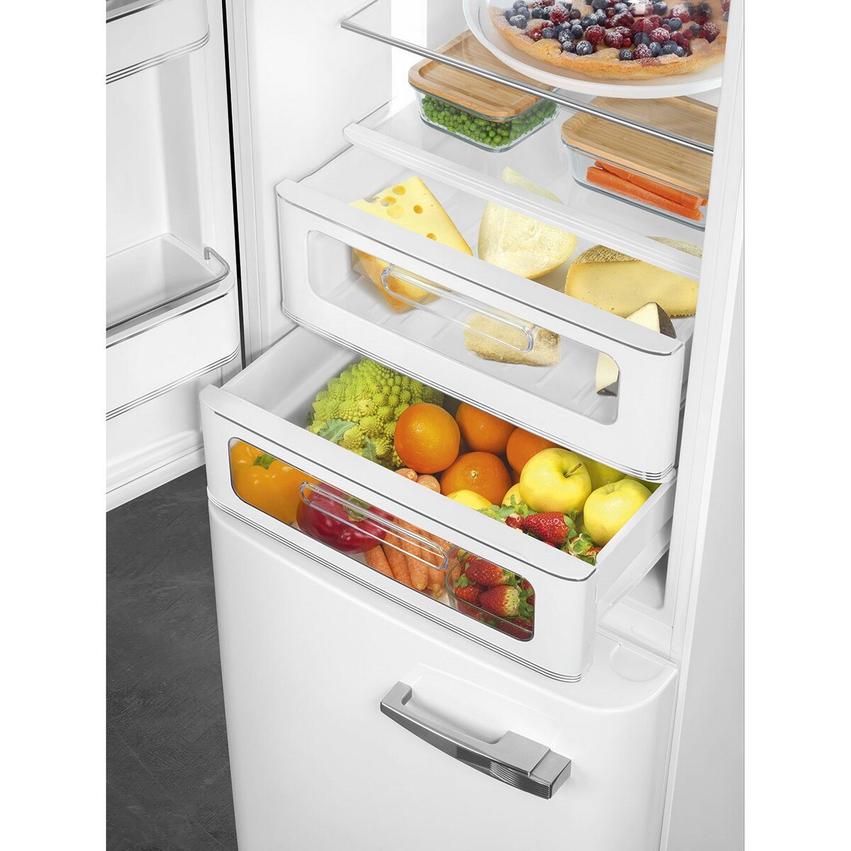 Frigorífico Combinado Smeg FAB32LWH6 No Frost, 331 Litros, com Abertura à Esquerda - Branco Branco-7