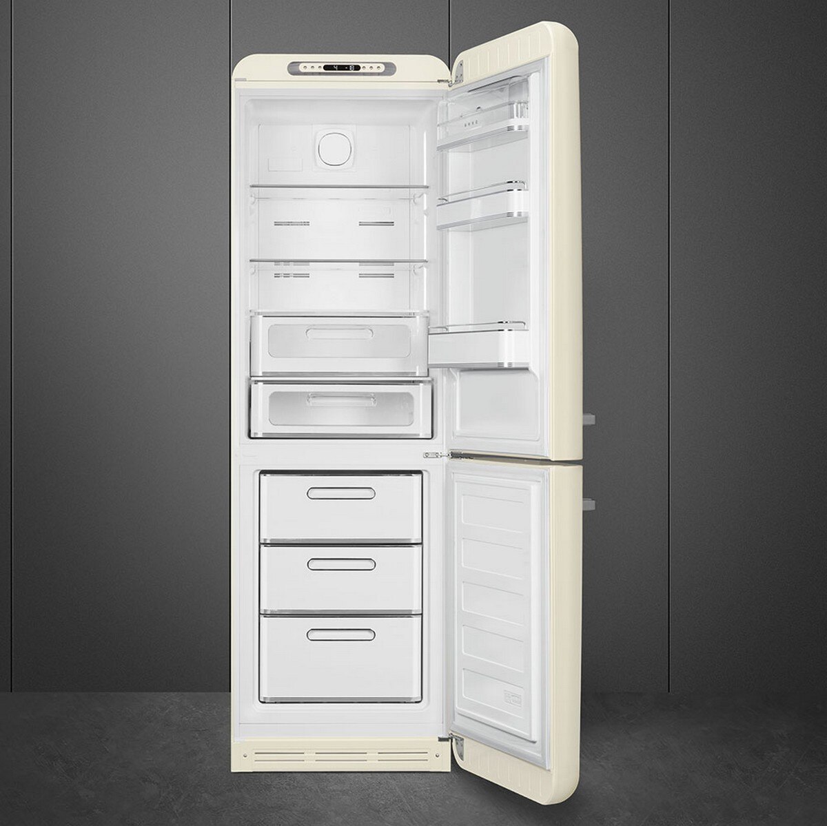 Frigorífico Combinado Smeg FAB32RCR6 Total No Frost, 331 litros com Abertura à Direita - Creme 3