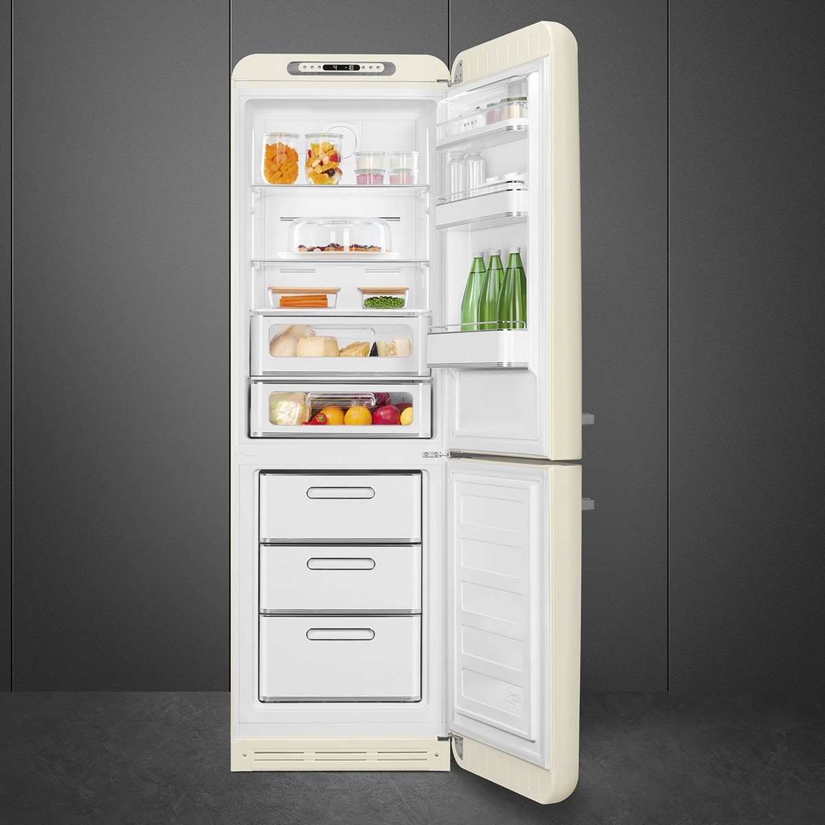 Frigorífico Combinado Smeg FAB32RCR6 Total No Frost, 331 litros com Abertura à Direita - Creme 4
