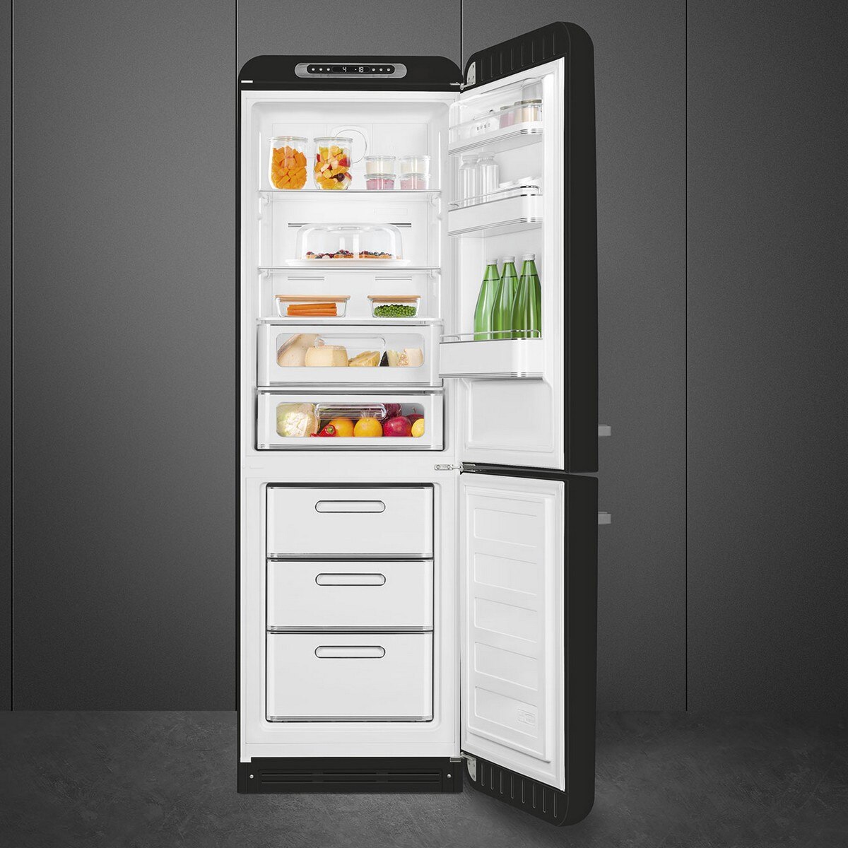 Frigorífico Combinado Smeg Anni 50 FAB32RBL6 Total No Frost com Abertura à Direita - Preto Preto-2