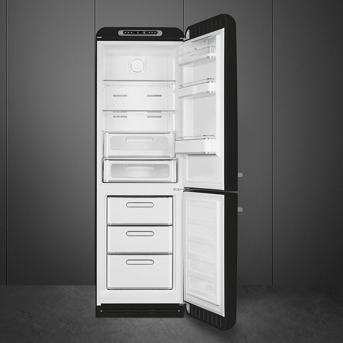 Frigorífico Combinado Smeg Anni 50 FAB32RBL6 Total No Frost com Abertura à Direita - Preto Preto-4