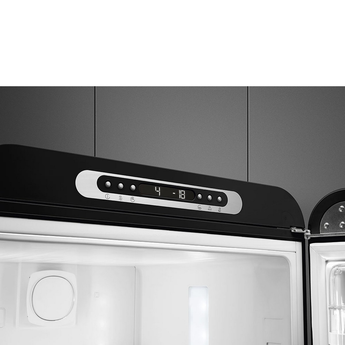 Frigorífico Combinado Smeg Anni 50 FAB32RBL6 Total No Frost com Abertura à Direita - Preto Preto-8