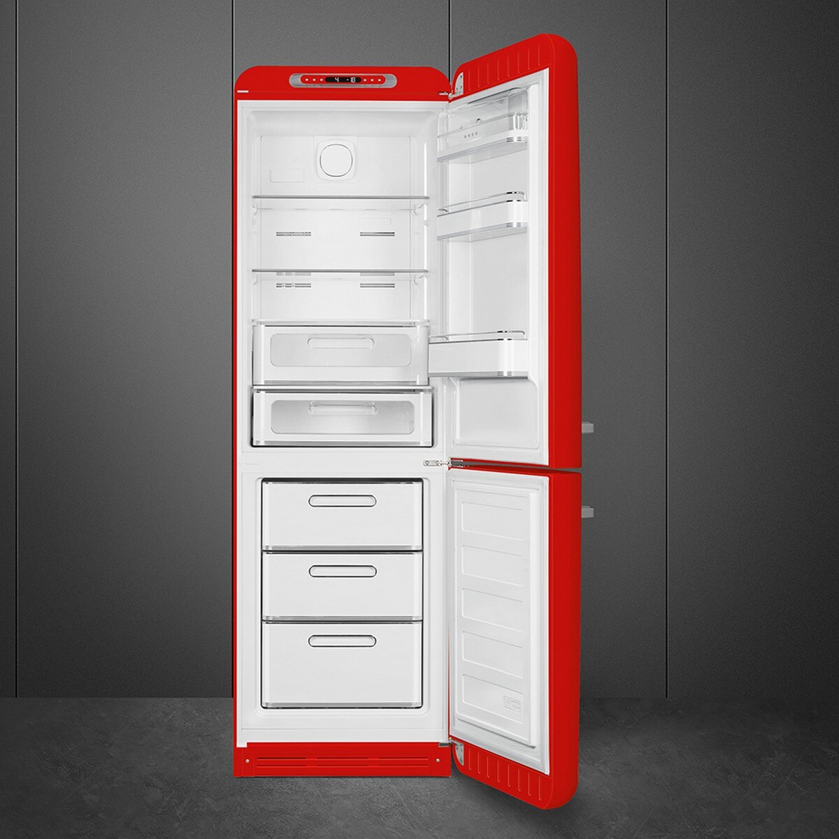 Frigorífico Combinado Smeg Anni 50 FAB32RRD6 Total No Frost com Abertura à Direita - Vermelho Vermelho-4