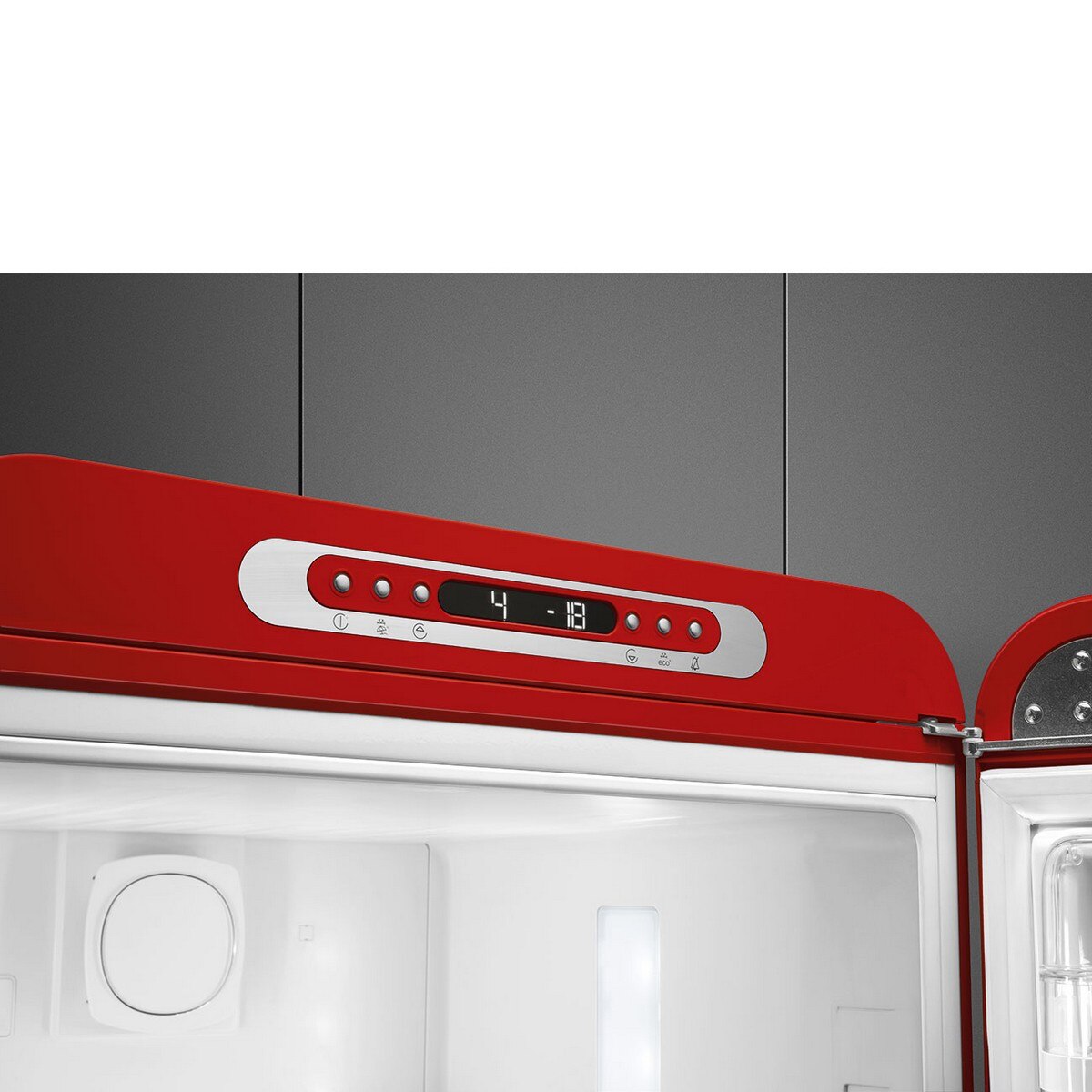 Frigorífico Combinado Smeg Anni 50 FAB32RRD6 Total No Frost com Abertura à Direita - Vermelho Vermelho-9