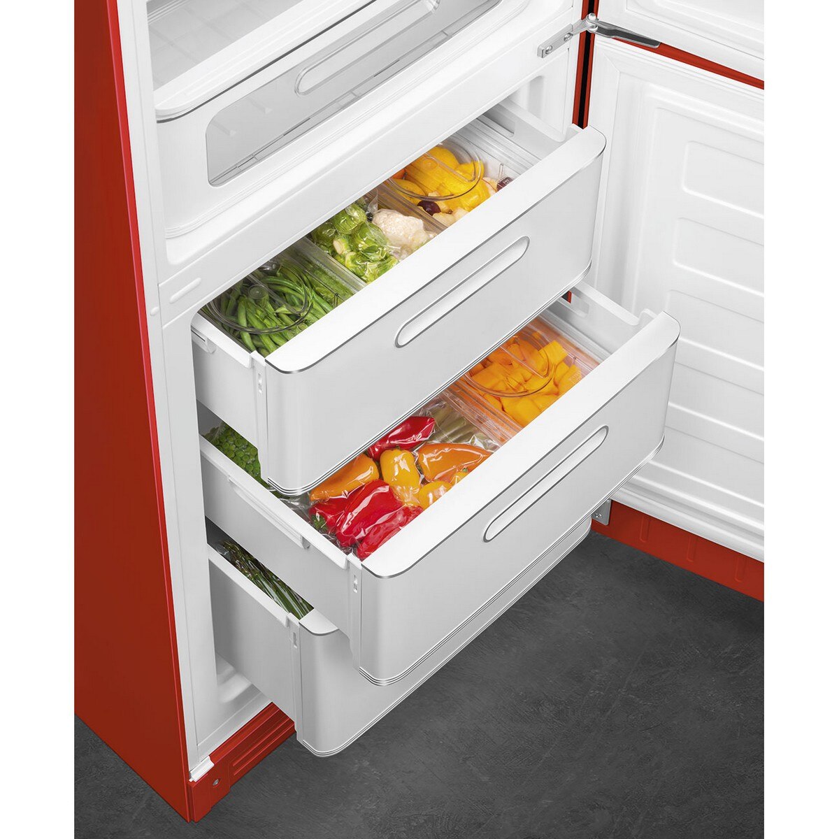 Frigorífico Combinado Smeg Anni 50 FAB32RRD6 Total No Frost com Abertura à Direita - Vermelho Vermelho-13