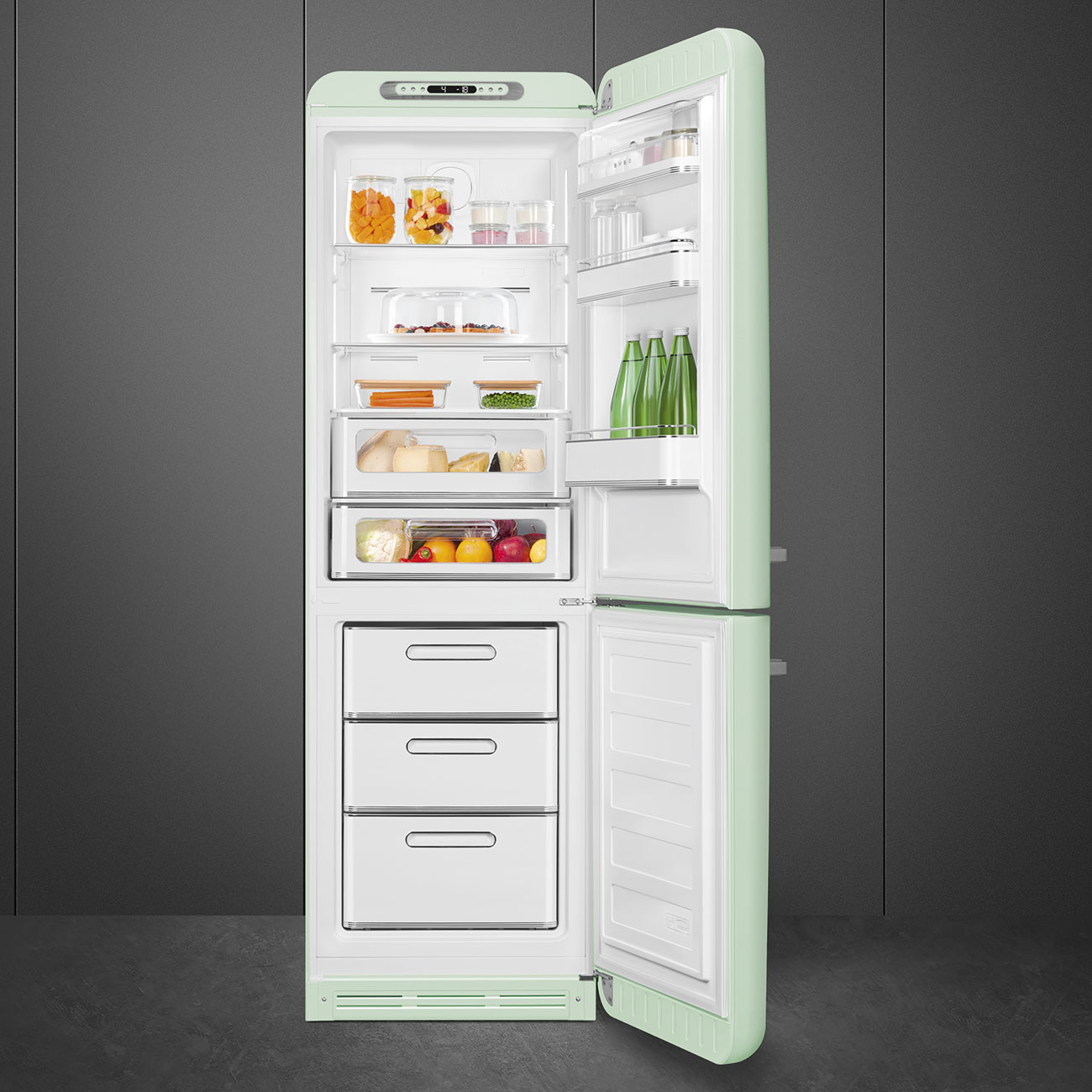 Frigorífico Combinado Smeg FAB32RPG6 Total No Frost, 331 Litros com Abertura à Direita - Verde Água Verde Água-4