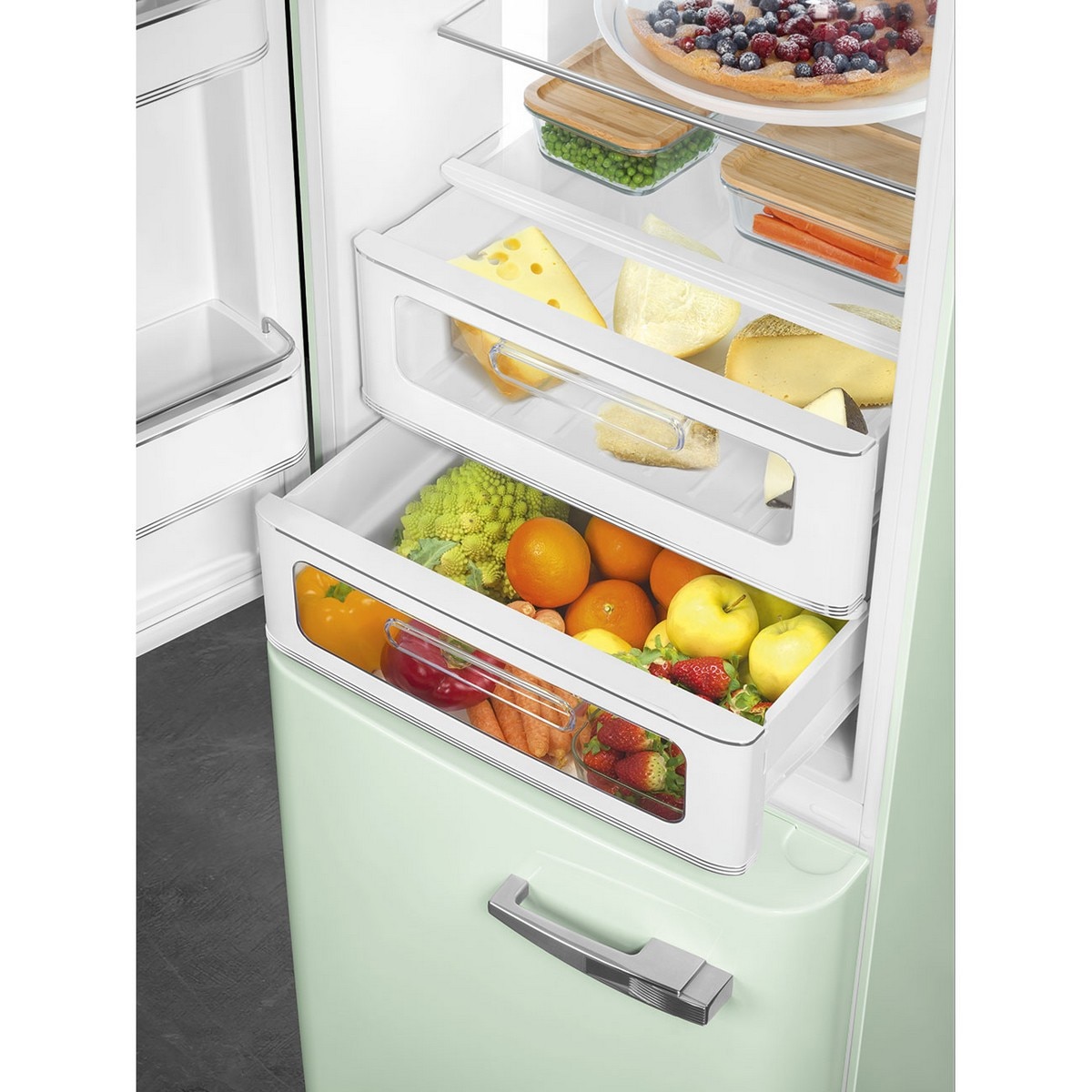 Frigorífico Combinado Smeg Anni 50 FAB32LPG6 Total No Frost com Abertura à Esquerda - Verde Água Verde Água-7