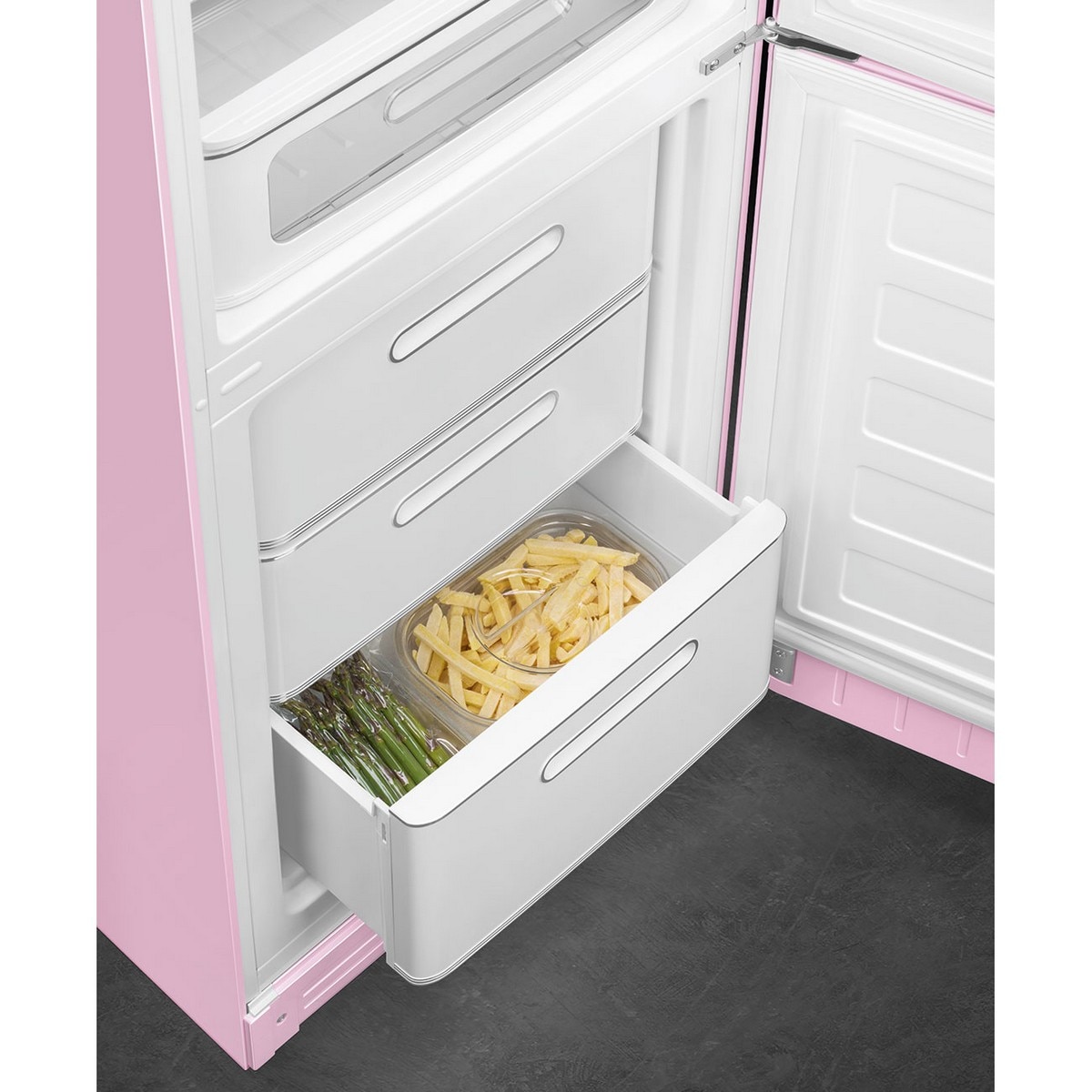 Frigorífico Combinado Smeg Anni 50 FAB32RPK6 Total No Frost com Abertura à Direita - Rosa Rosa-12