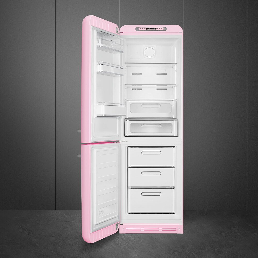 Frigorífico Combinado Smeg FAB32LPK6 Total No Frost, 331 Litros com Abertura à Esquerda - Rosa Rosa-2