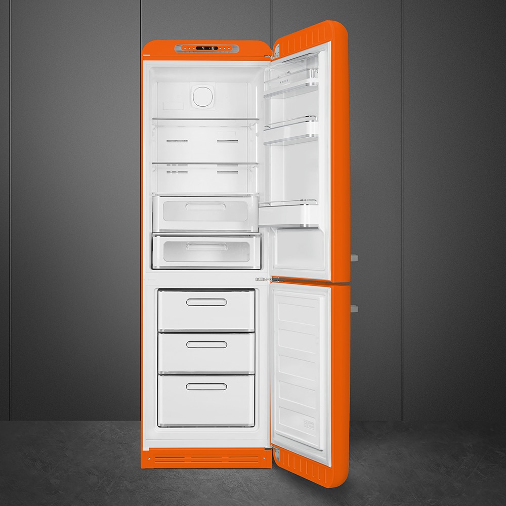 Frigorífico Combinado Smeg FAB32ROR6 Total No Frost, 331 Litros com Abertura à Direita - Laranja Laranja-2