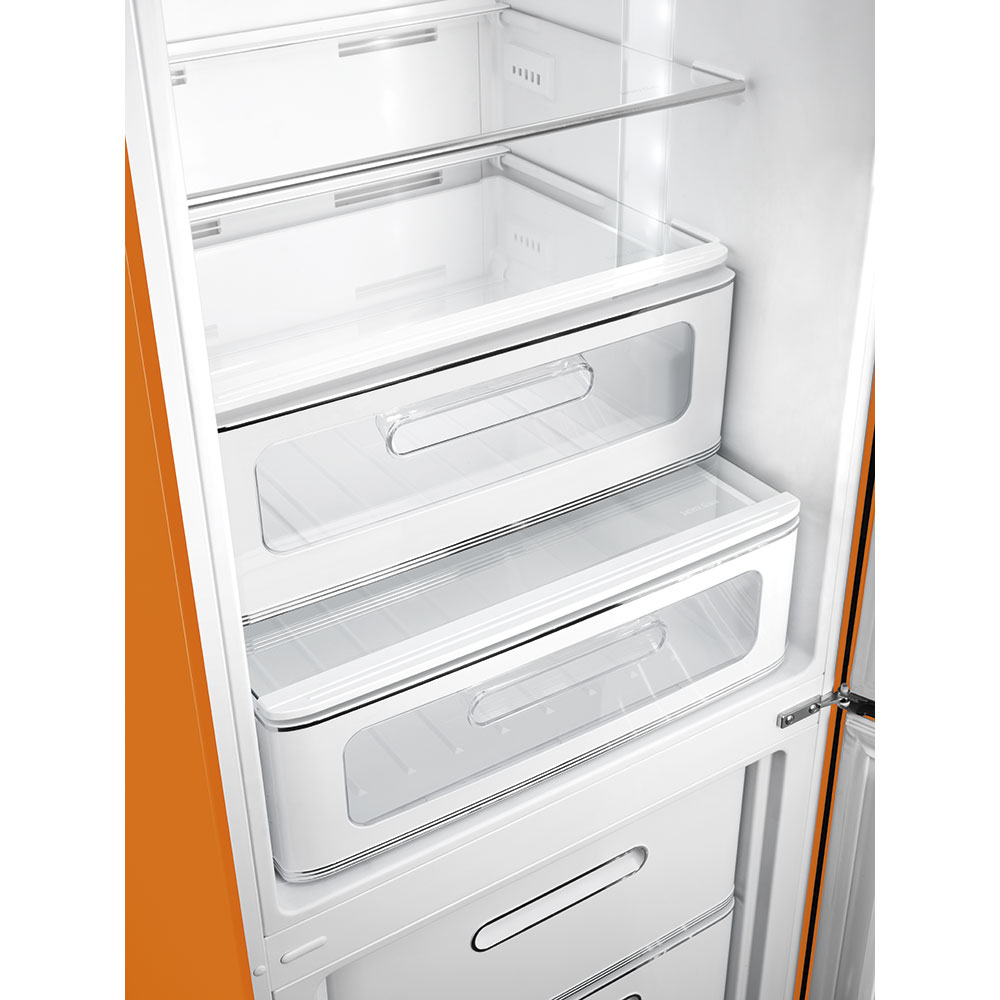 Frigorífico Combinado Smeg FAB32ROR6 Total No Frost, 331 Litros com Abertura à Direita - Laranja Laranja-4
