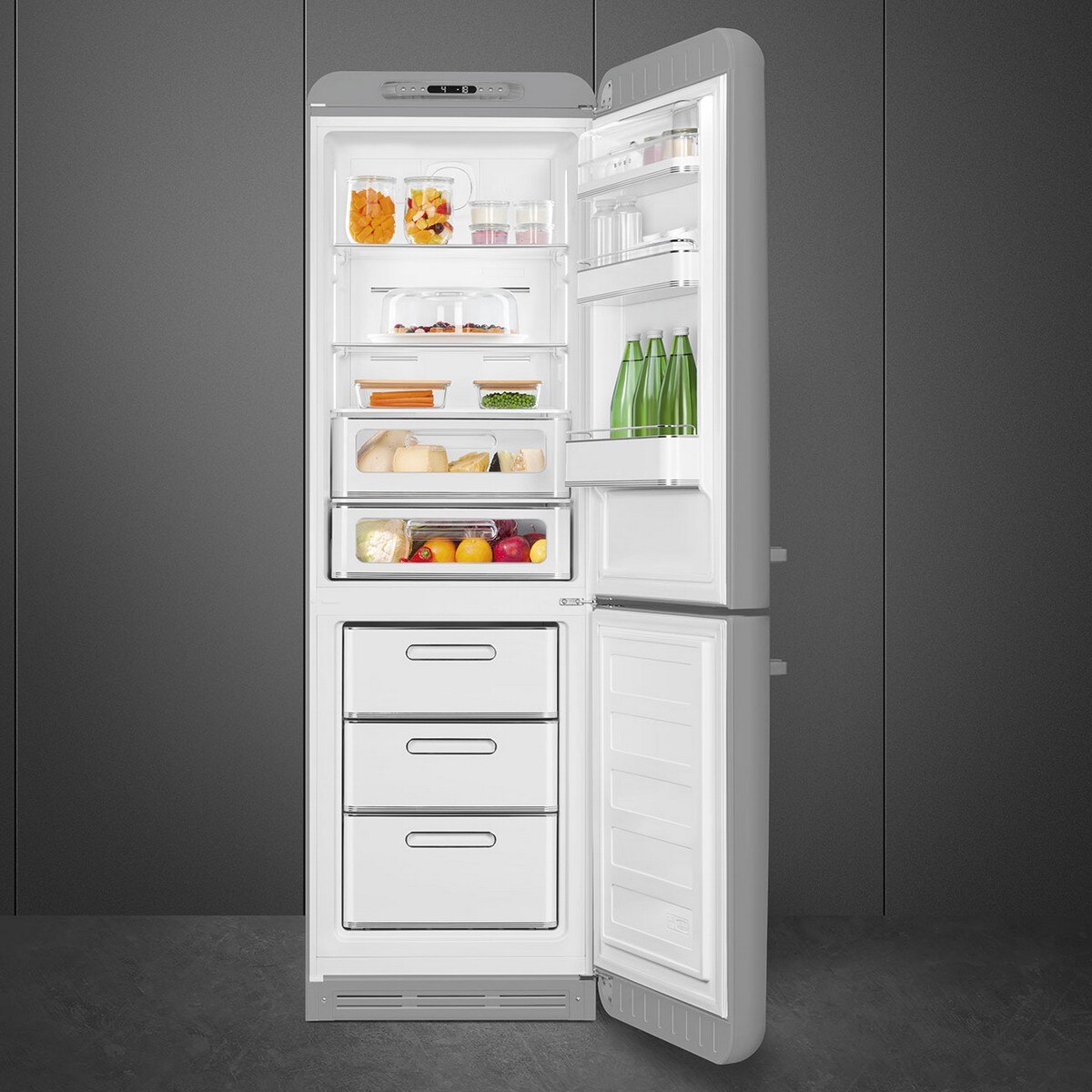 Frigorífico Combinado Smeg Anni 50 FAB32RSV6 Total No Frost com Abertura à Direita - Silver Silver-2
