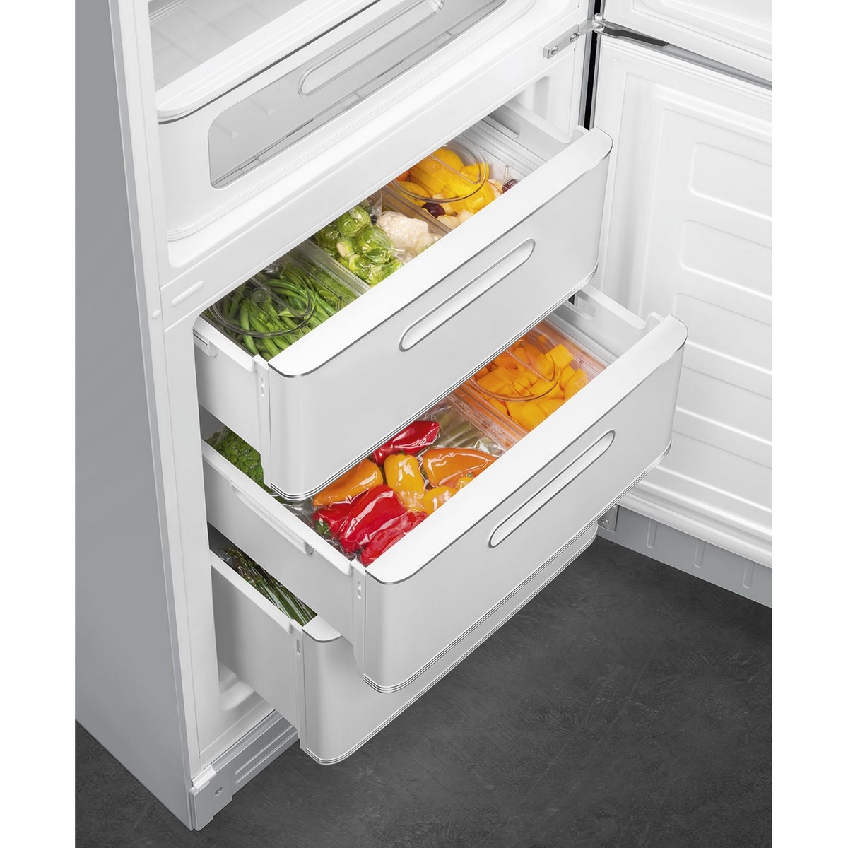Frigorífico Combinado Smeg Anni 50 FAB32RSV6 Total No Frost com Abertura à Direita - Silver Silver-13