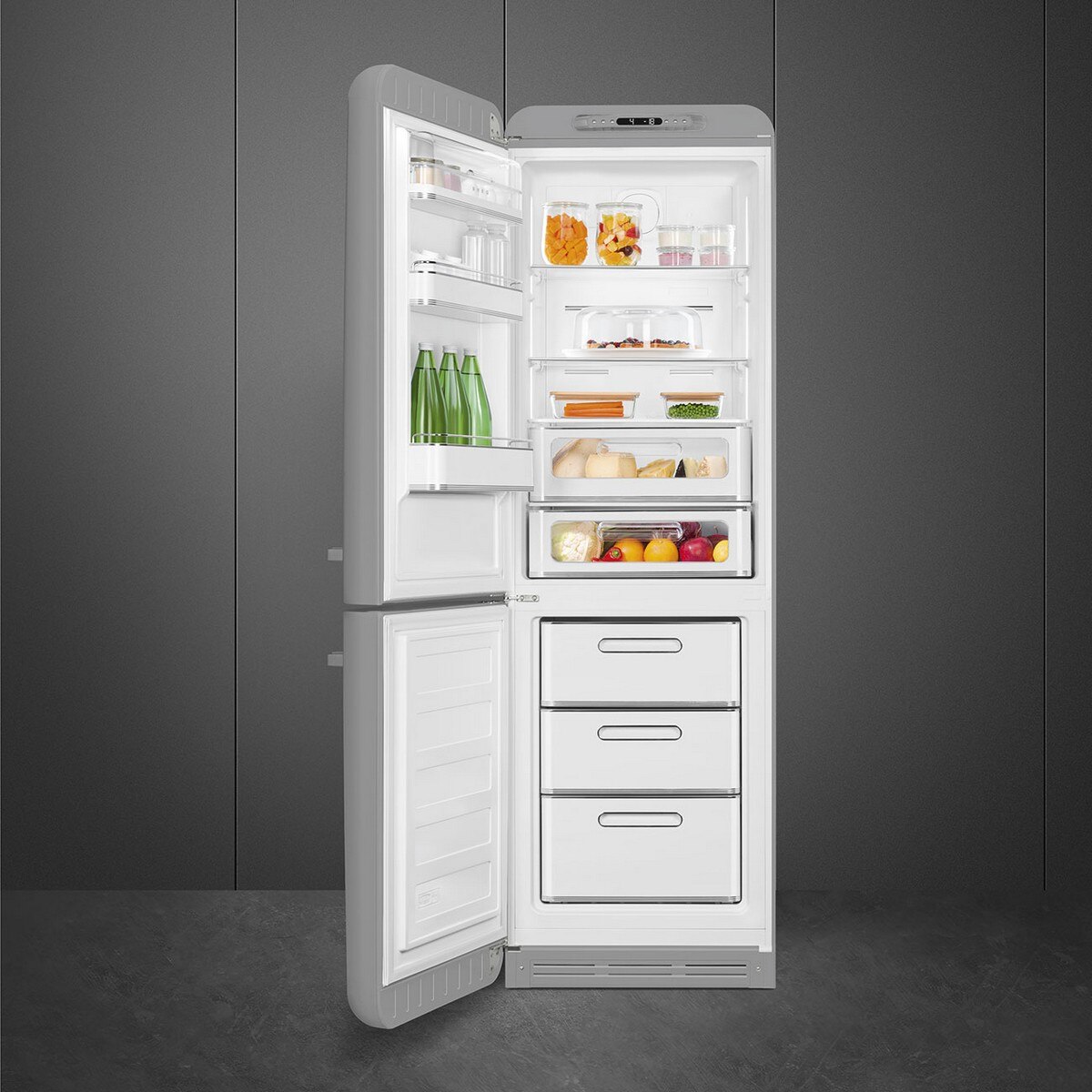 Frigorífico Combinado Smeg Anni 50 FAB32LSV6 Total No Frost com Abertura à Esquerda - Silver Silver-2