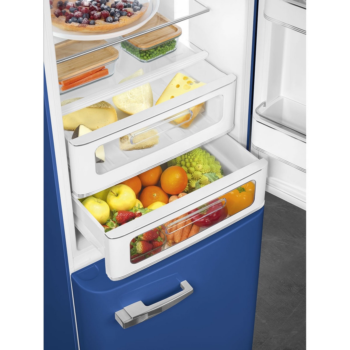 Frigorífico Combinado Smeg Anni 50 FAB32RBE6 Total No Frost com Abertura à Direita - Azul Azul-9