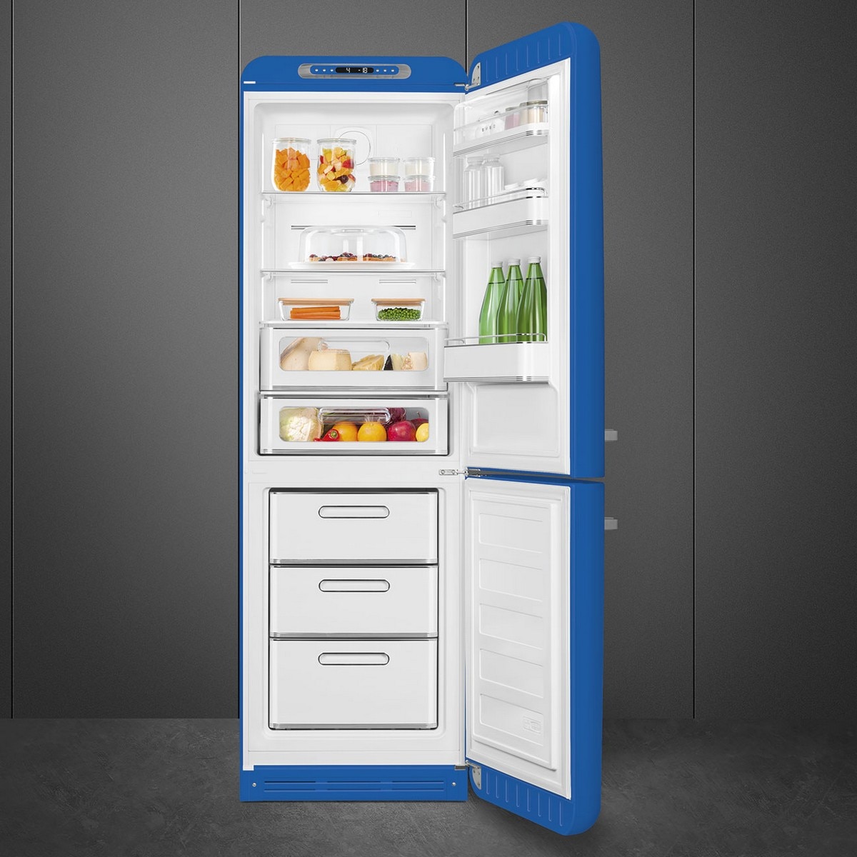 Frigorífico Combinado Smeg Anni 50 FAB32RBE6 Total No Frost com Abertura à Direita - Azul Azul-11